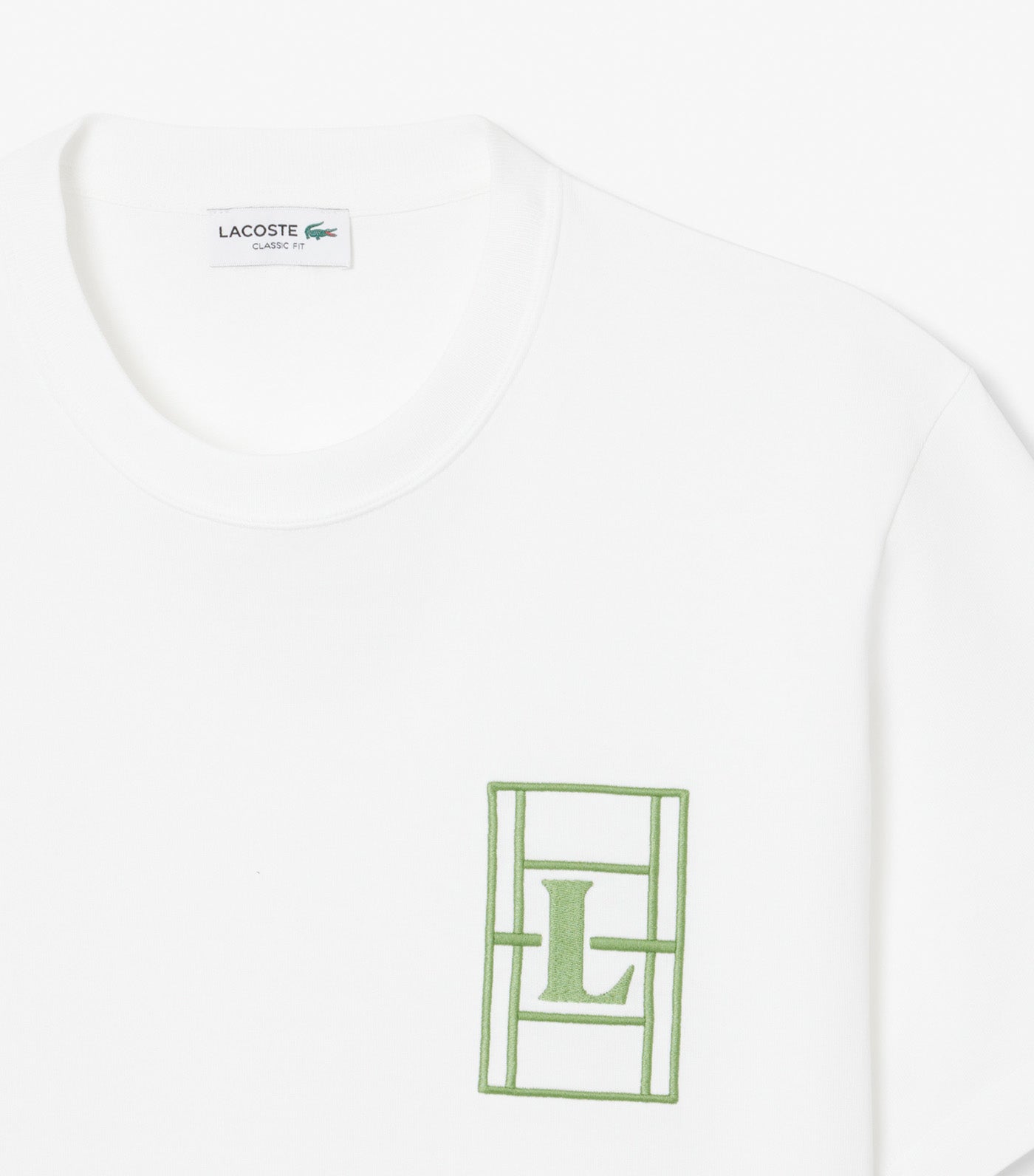 Lacoste Embroidered Heavy Jersey T-Shirt White