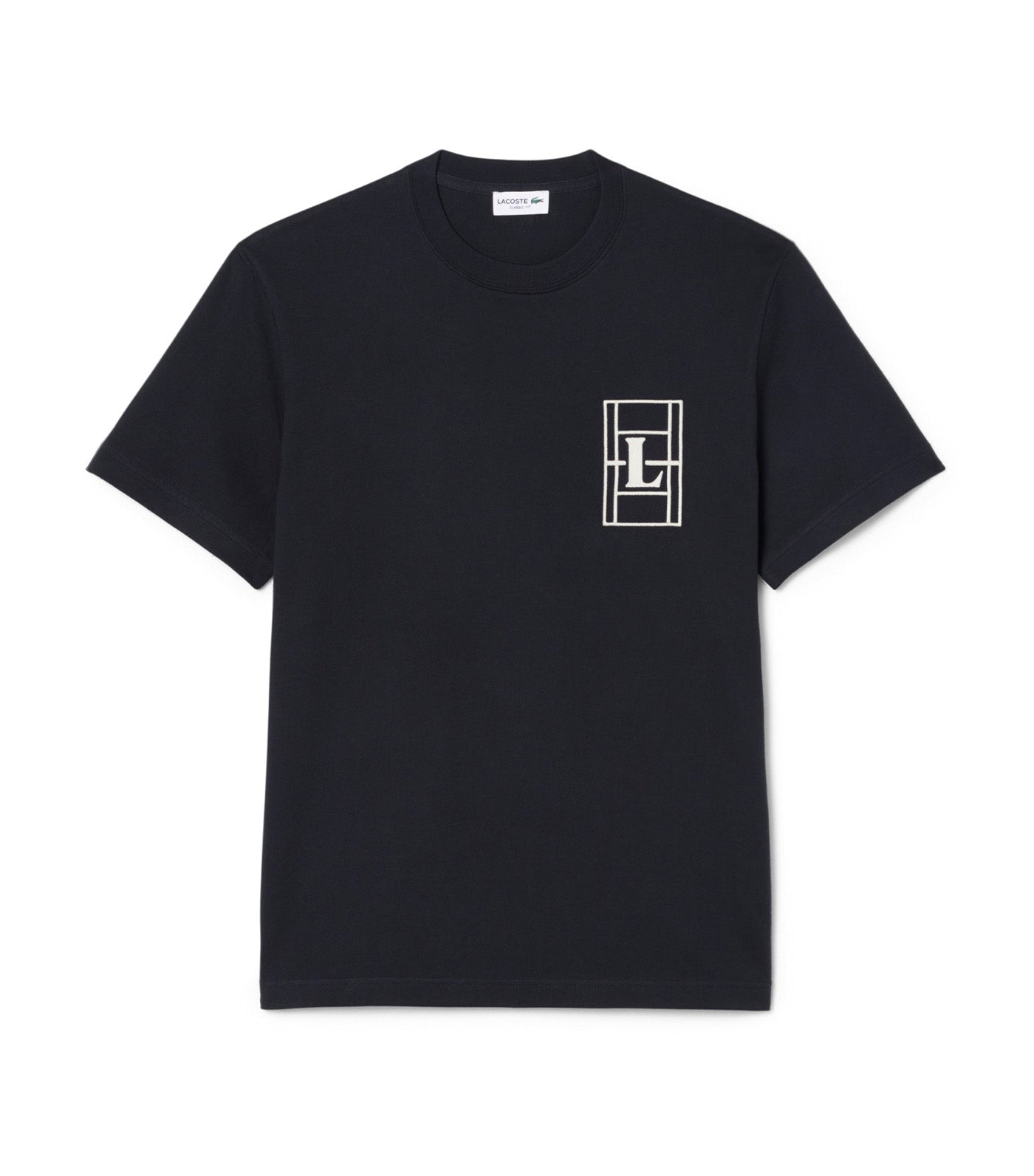 Lacoste Embroidered Heavy Jersey T-Shirt Blackbird