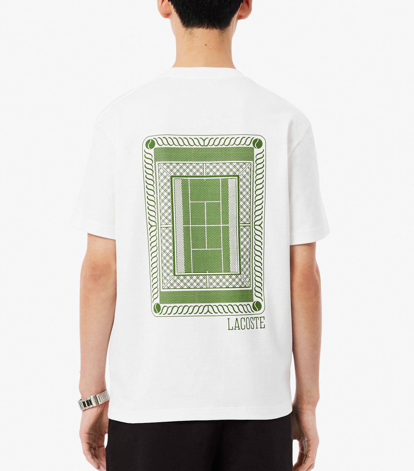 Lacoste Printed Jersey T-Shirt White