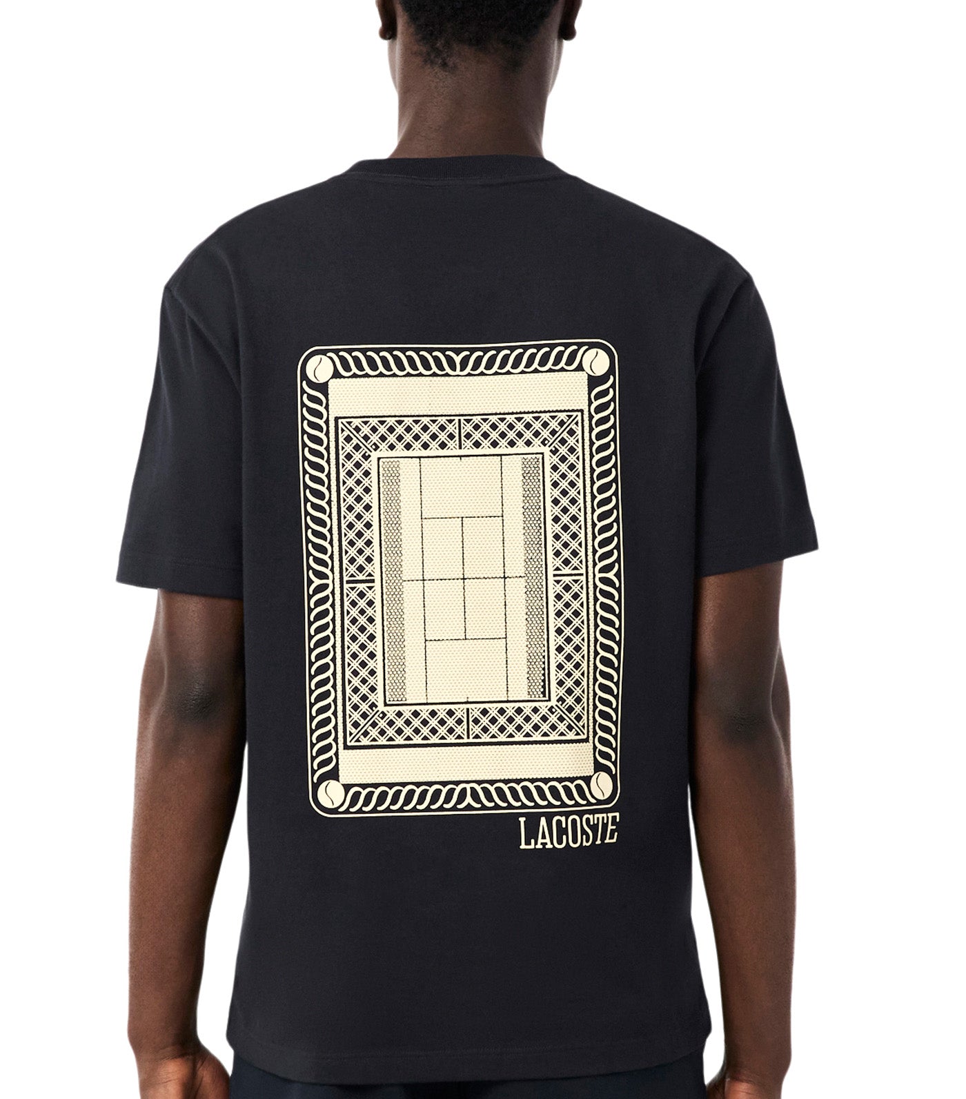 Lacoste Printed Jersey T-Shirt Blackbird