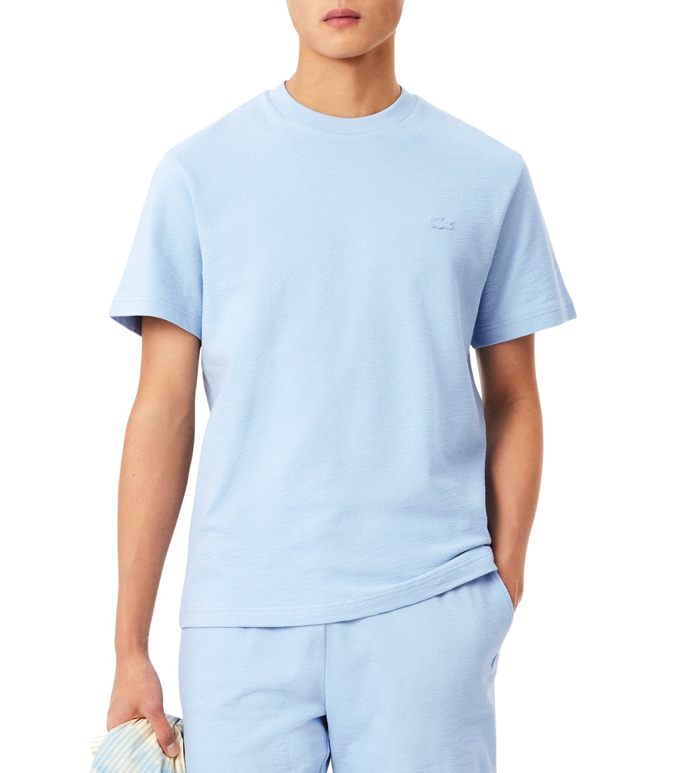 Lacoste Textured Jersey T-Shirt Chambray