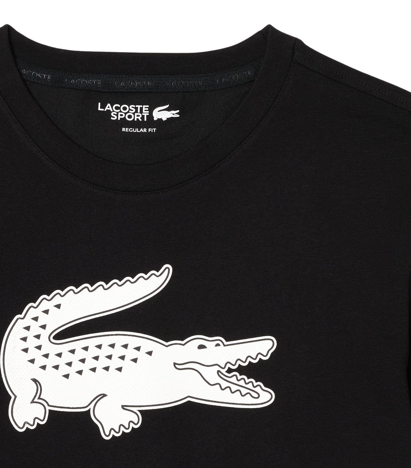 Lacoste Ultra Dry XXL Logo Sport T-Shirt Black/White