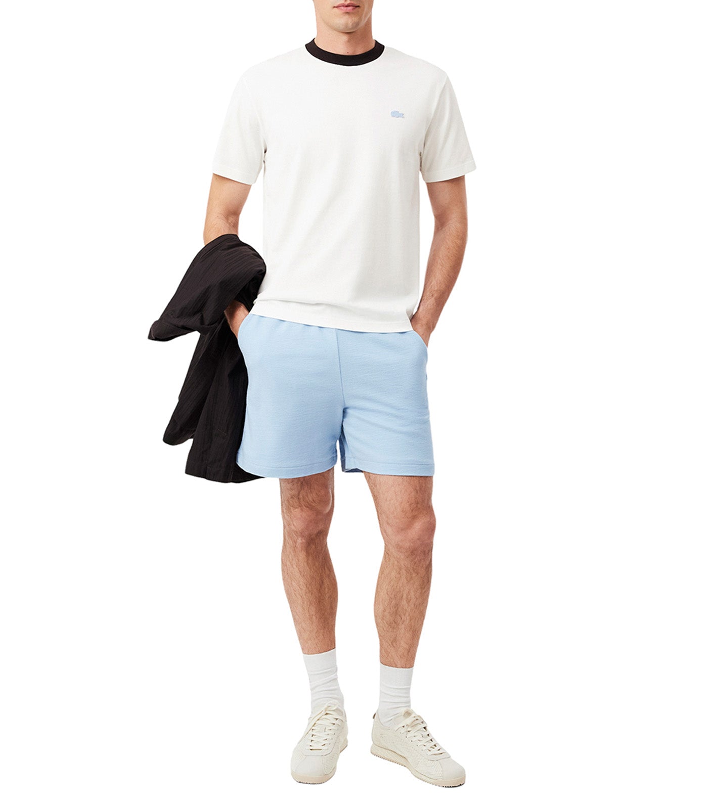 Classic Fit Colour-Block Cotton T-Shirt Flour