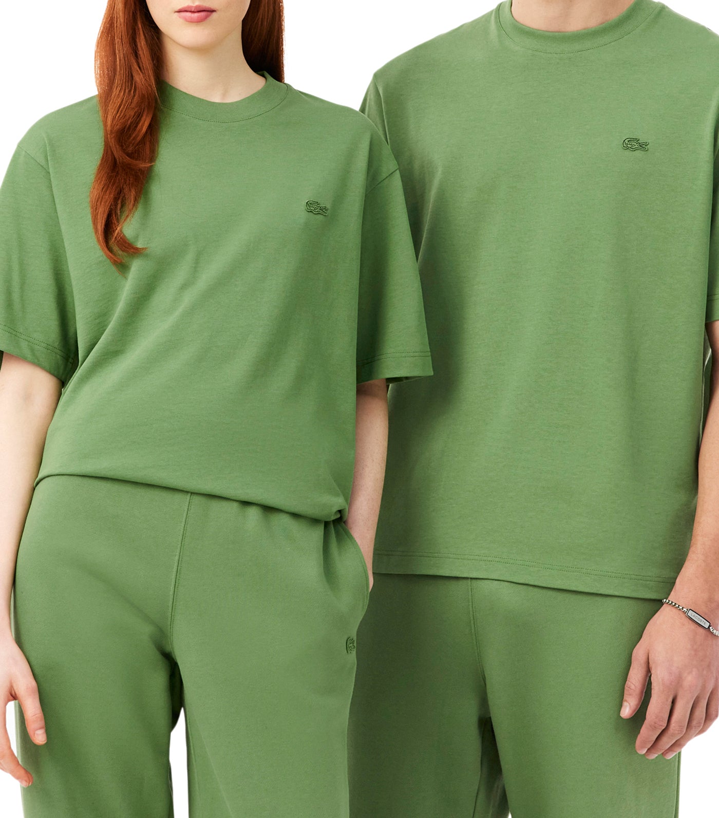 Lacoste Loose Fit Heavy Jersey T-Shirt Lamb's Lettuce
