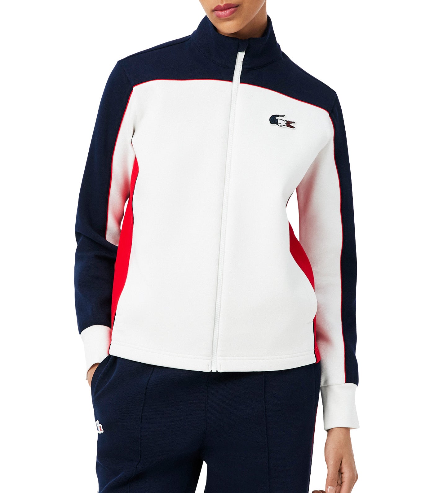French Tennis Team Ceremony Jacket Navy Blue/White-Red