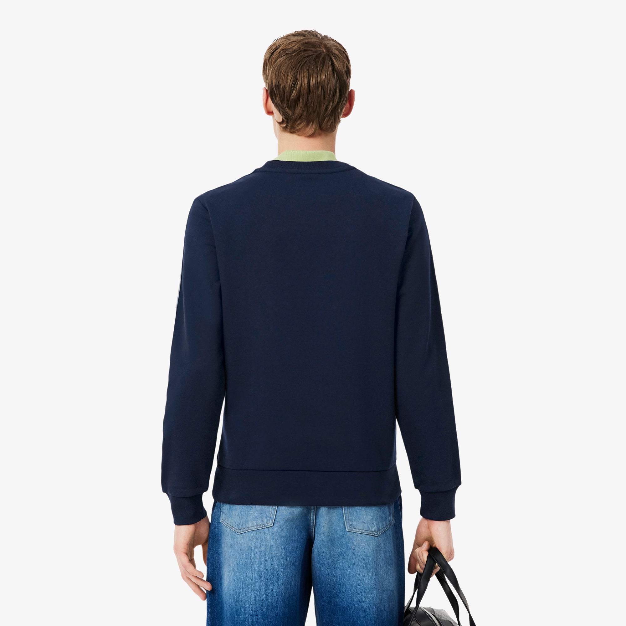 Stripe Band Fleece Sweatshirt