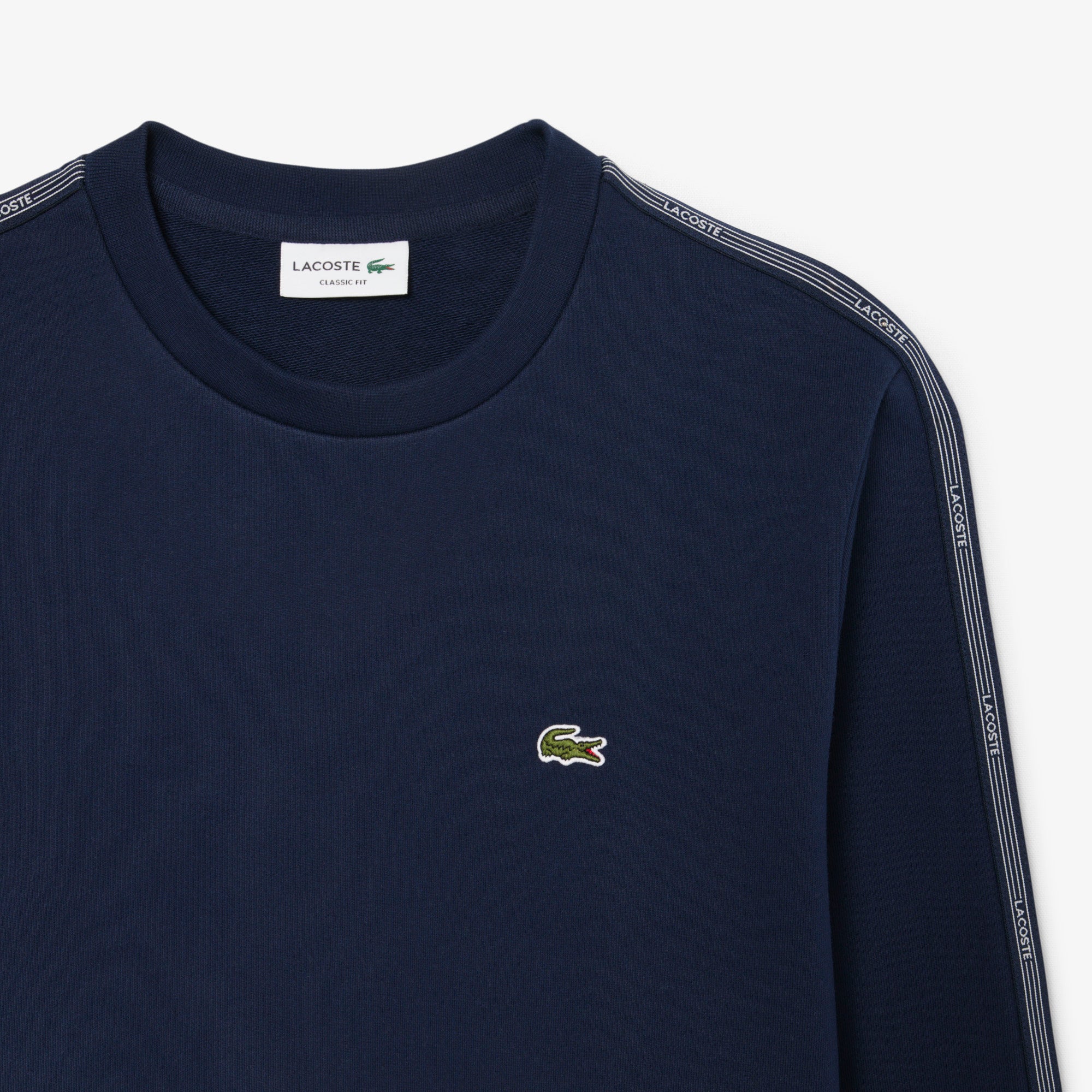 Stripe Band Fleece Sweatshirt