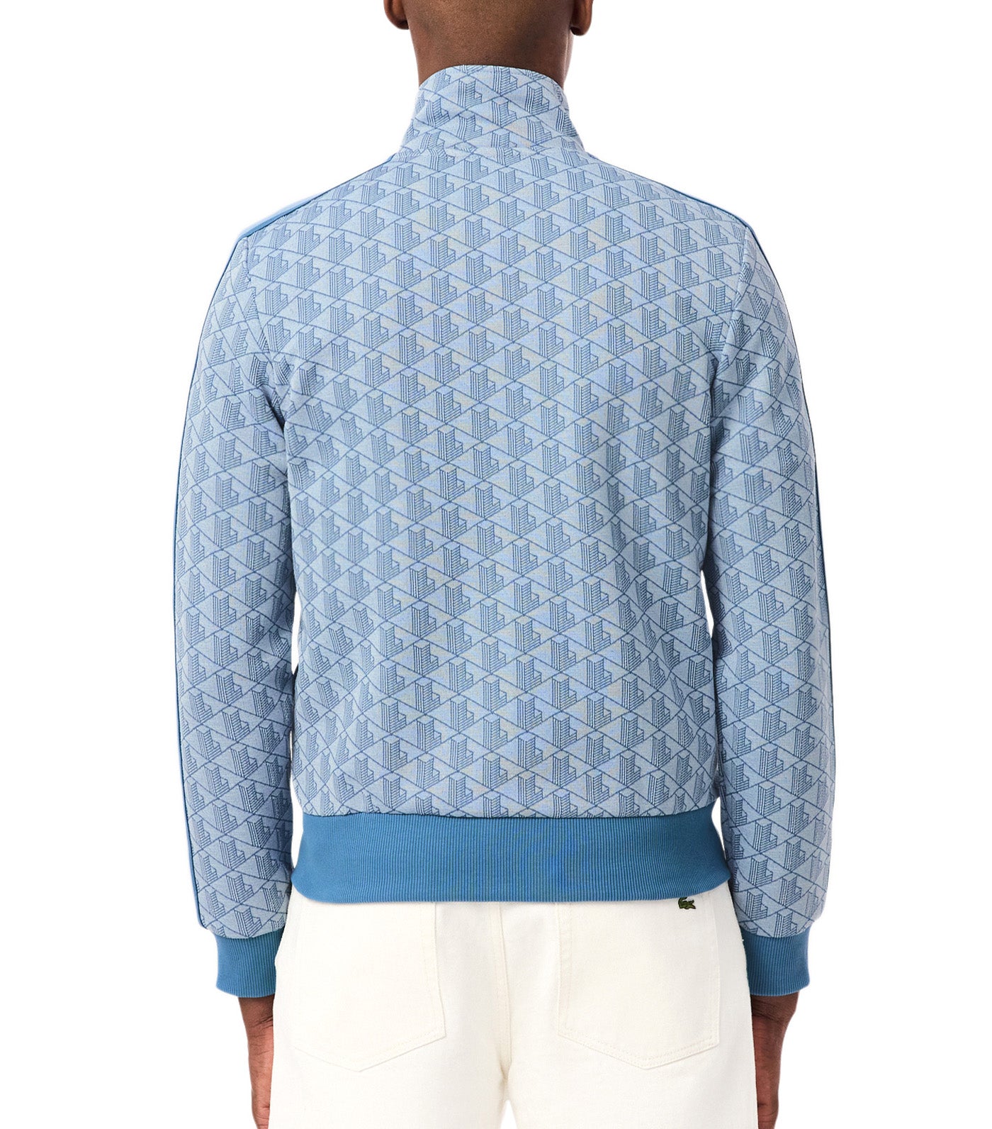 Lacoste Paris Jacquard Monogram Zipped Sweatshirt Pheonix Blue/Abyss Blue