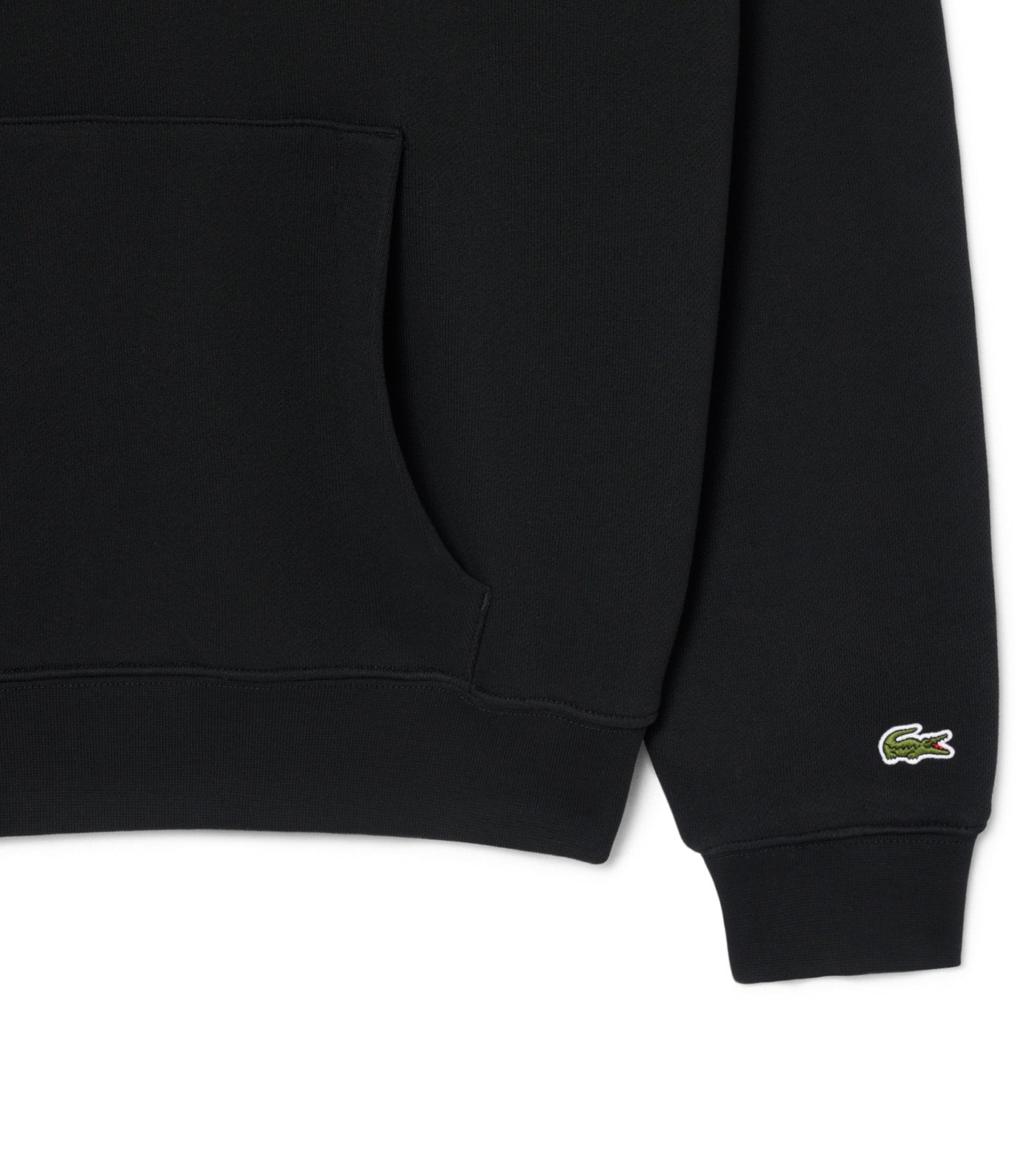 Lacoste Loose Fit Printed Hoodie Black