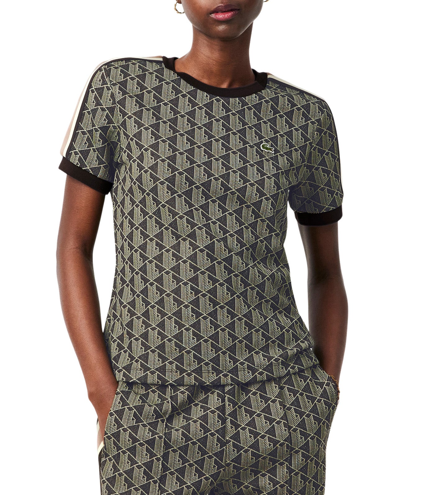 Slim Fit Monogram Jacquard T-Shirt