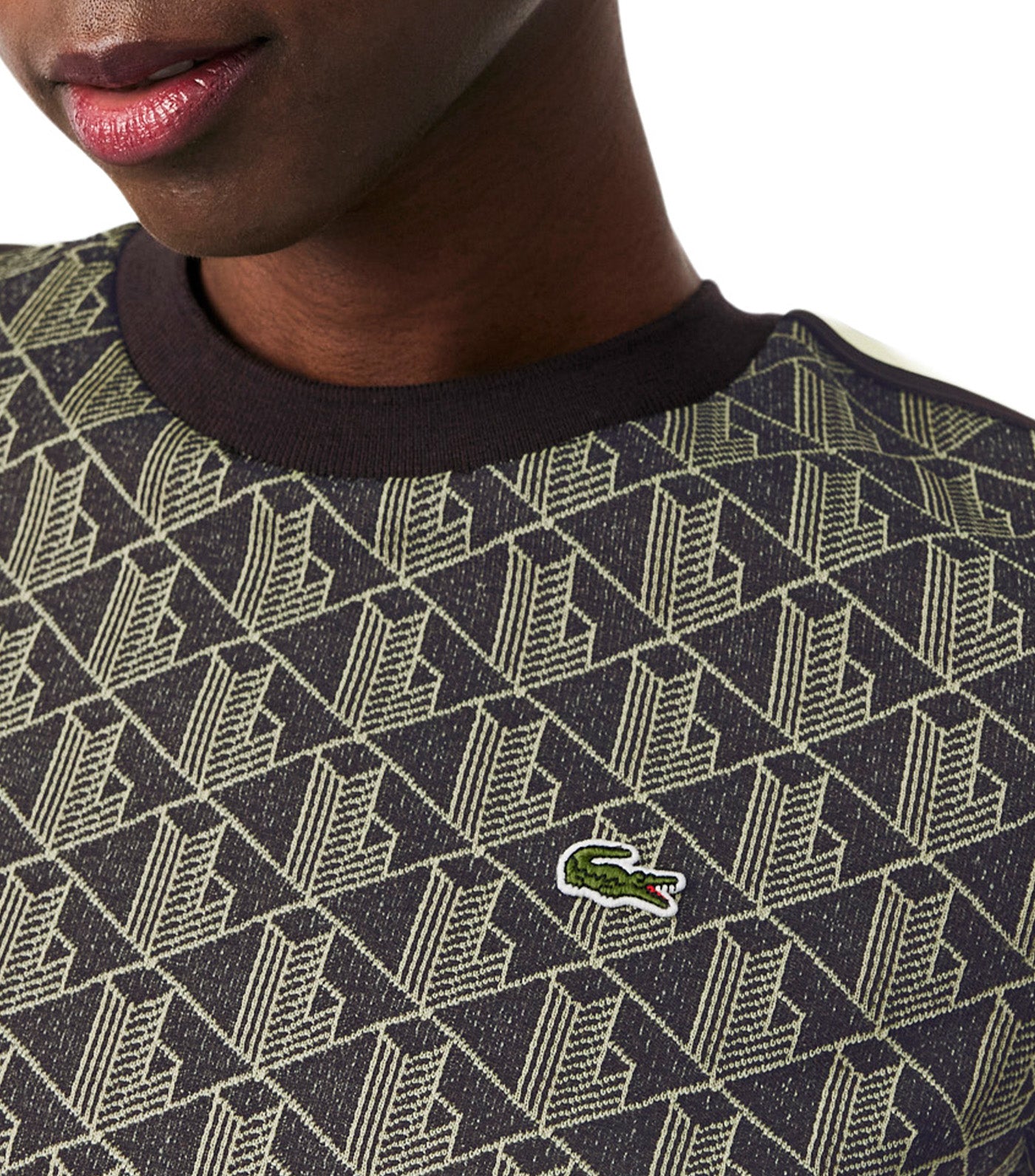 Slim Fit Monogram Jacquard T-Shirt