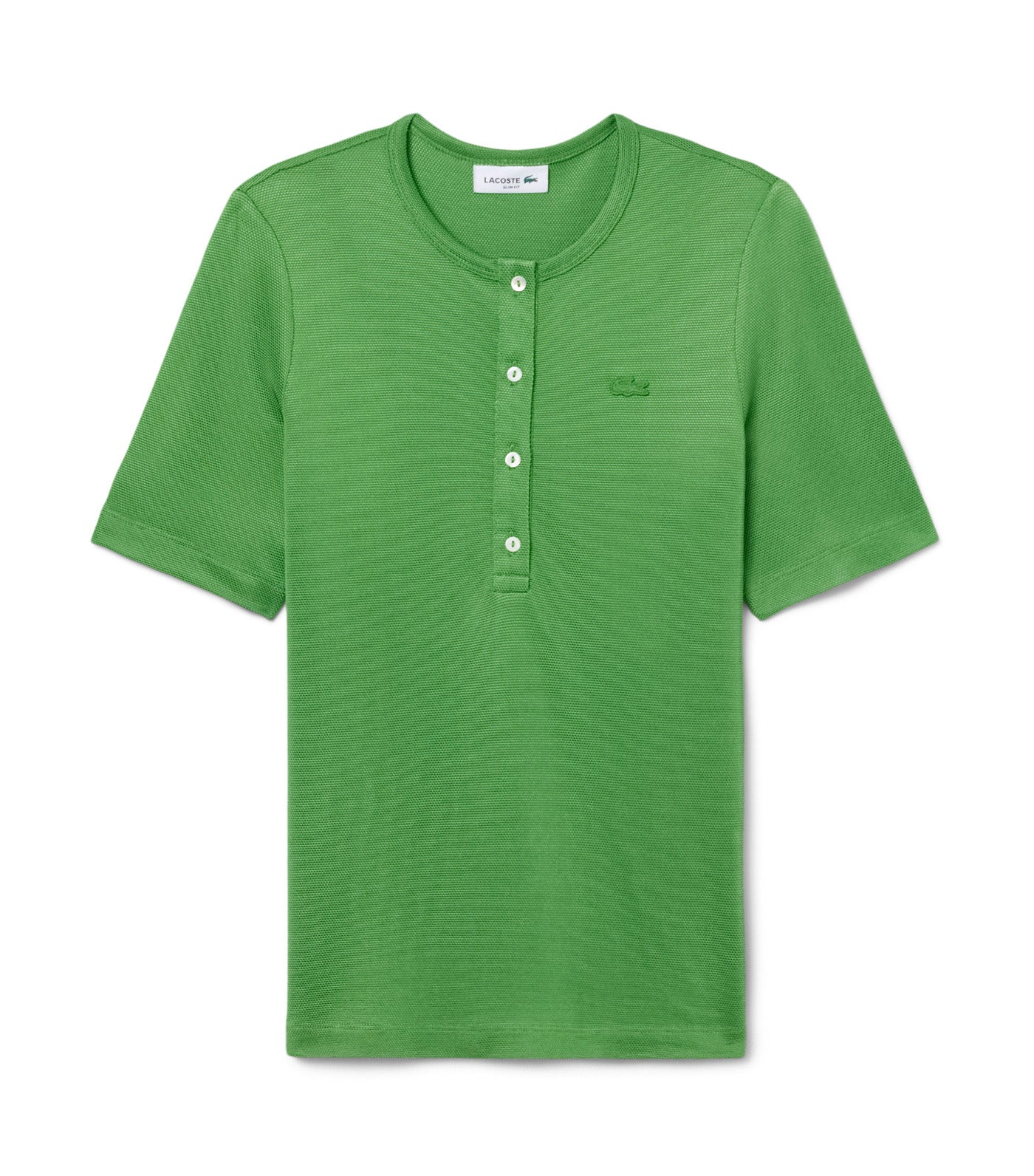 Slim Fit Glossy Piqué Piqué T-Shirt Billiard Green