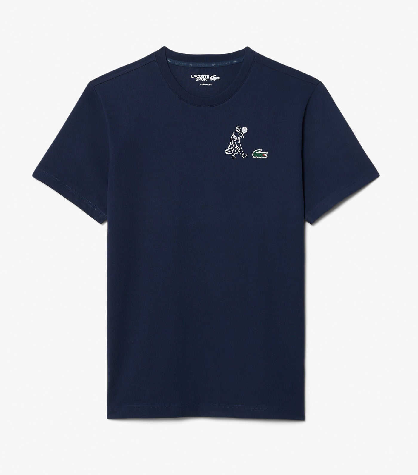 Ultra Dry Printed Tennis T-Shirt Navy Blue