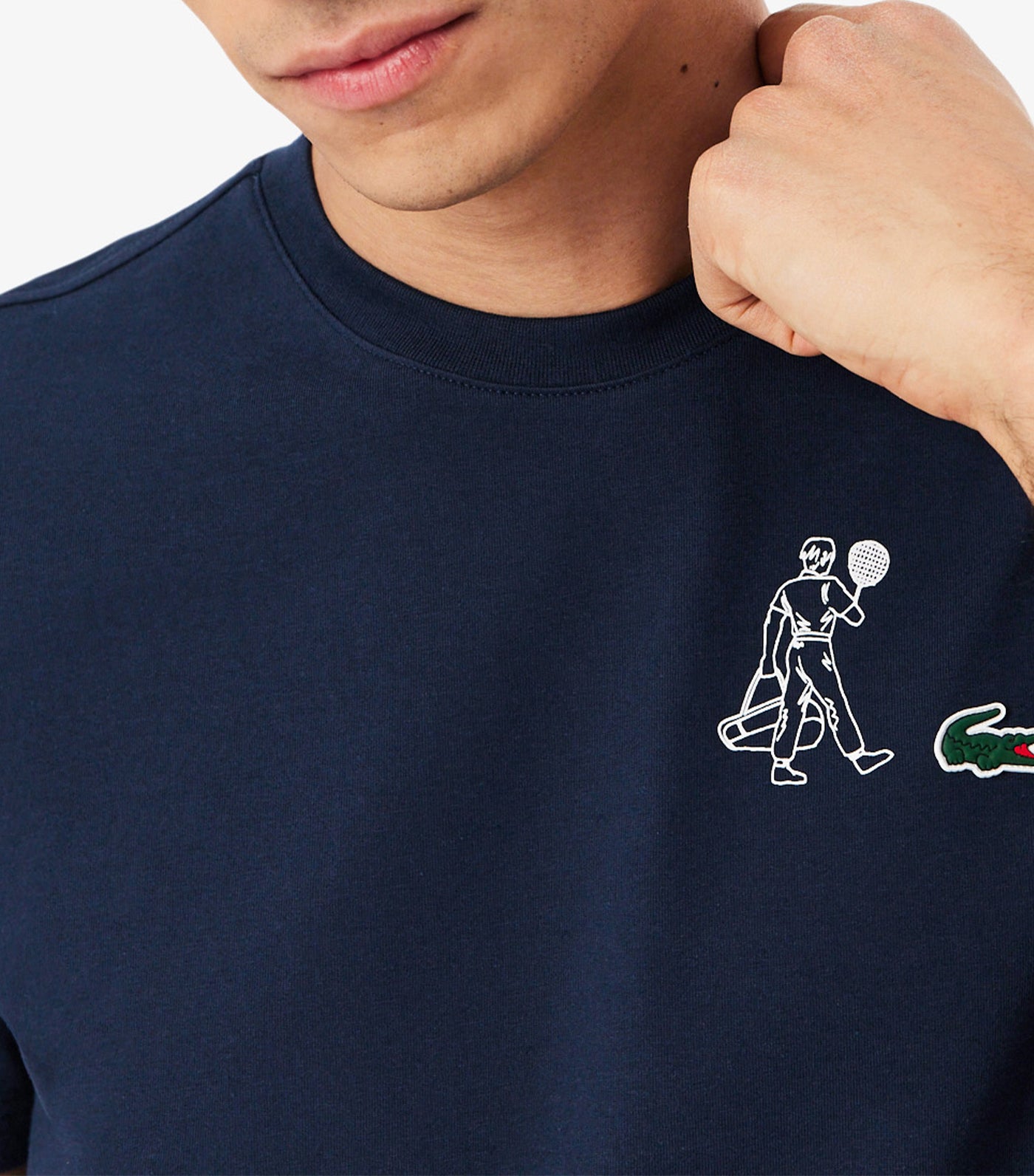 Ultra Dry Printed Tennis T-Shirt Navy Blue