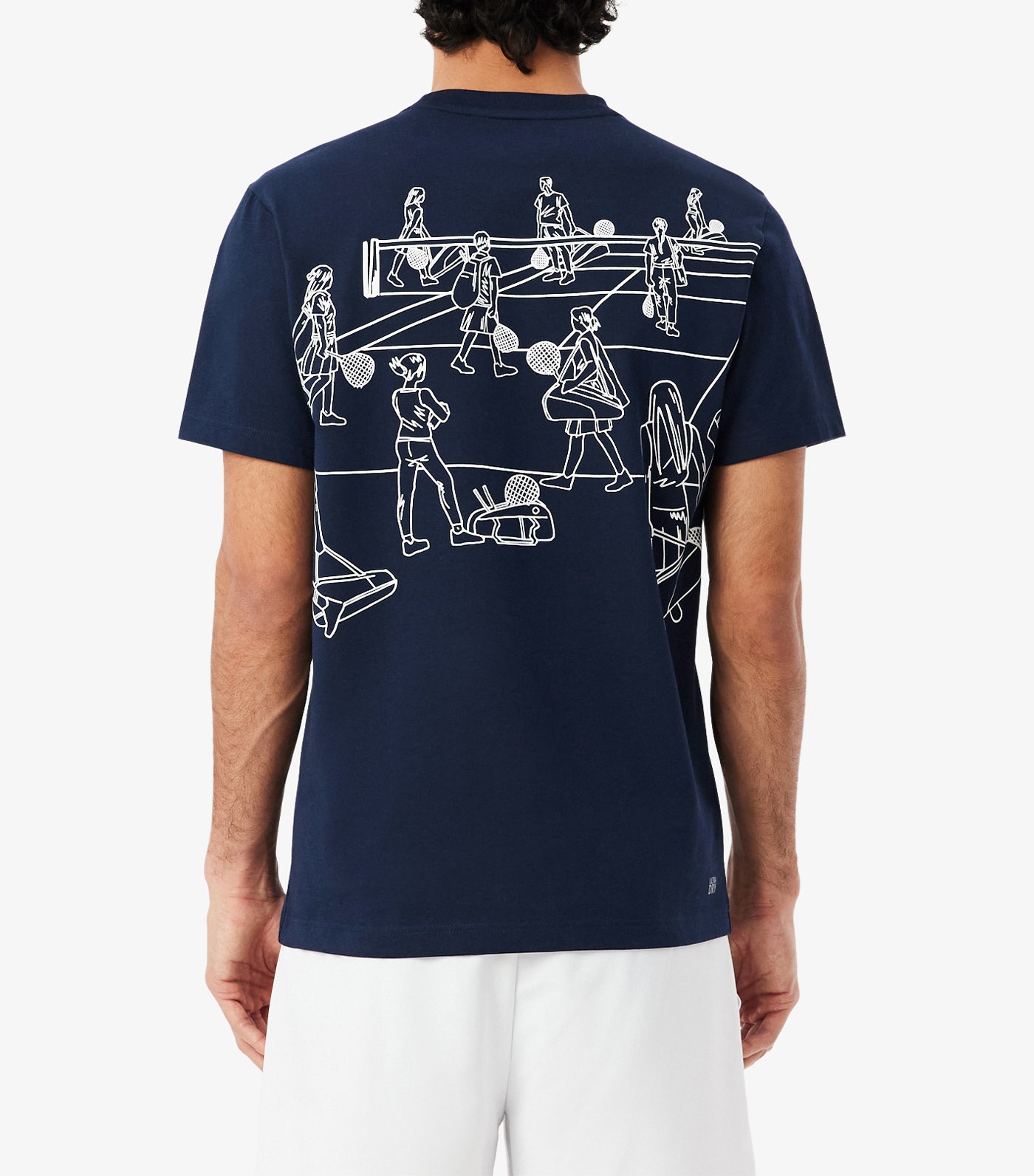 Ultra Dry Printed Tennis T-Shirt Navy Blue