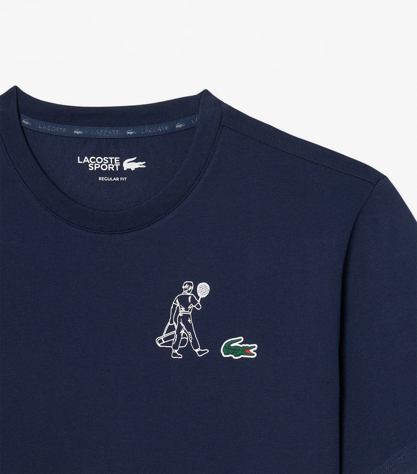 Ultra Dry Printed Tennis T-Shirt Navy Blue