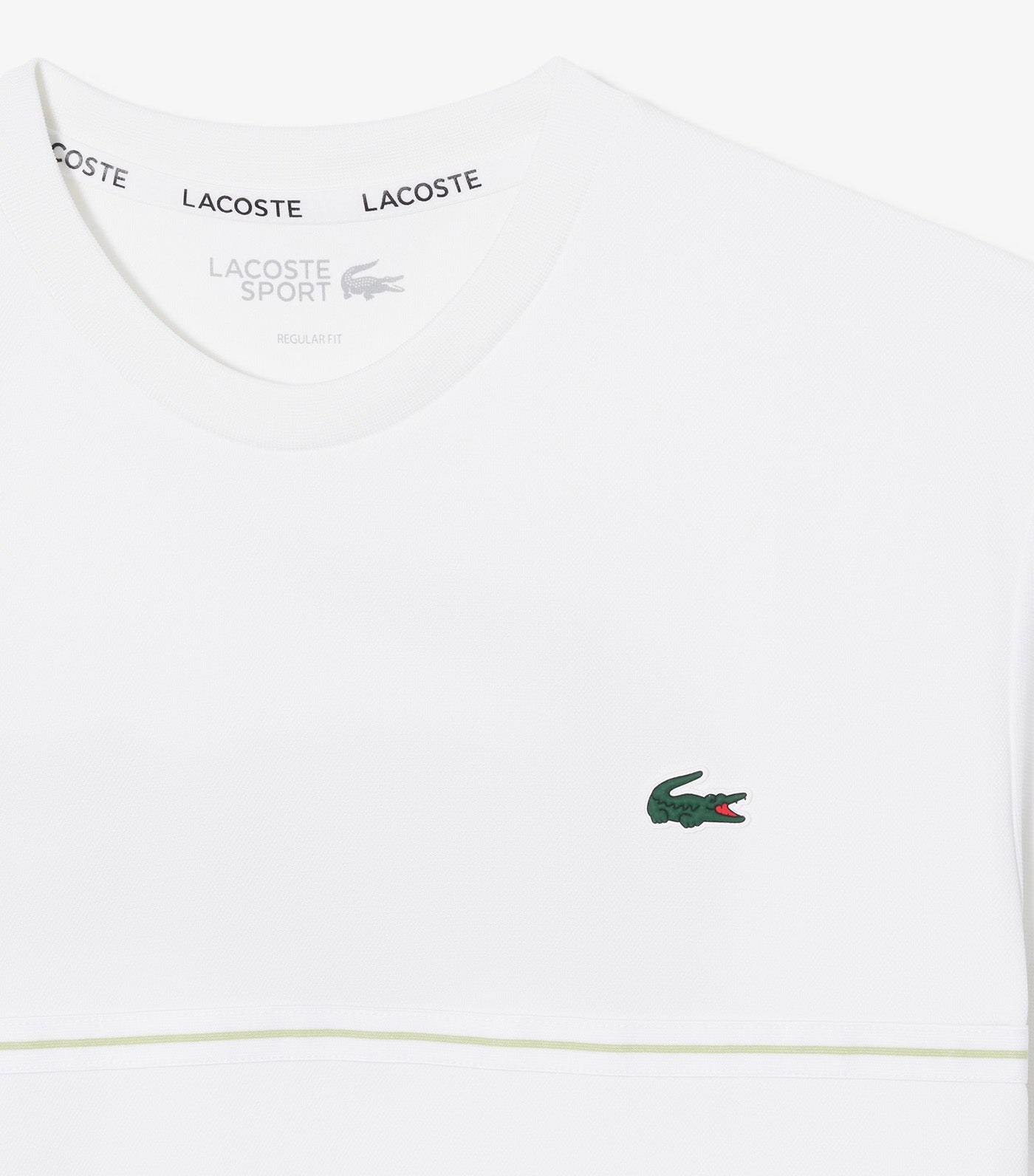 Lacoste Ultra Dry Crocodile Print Sport T-Shirt White