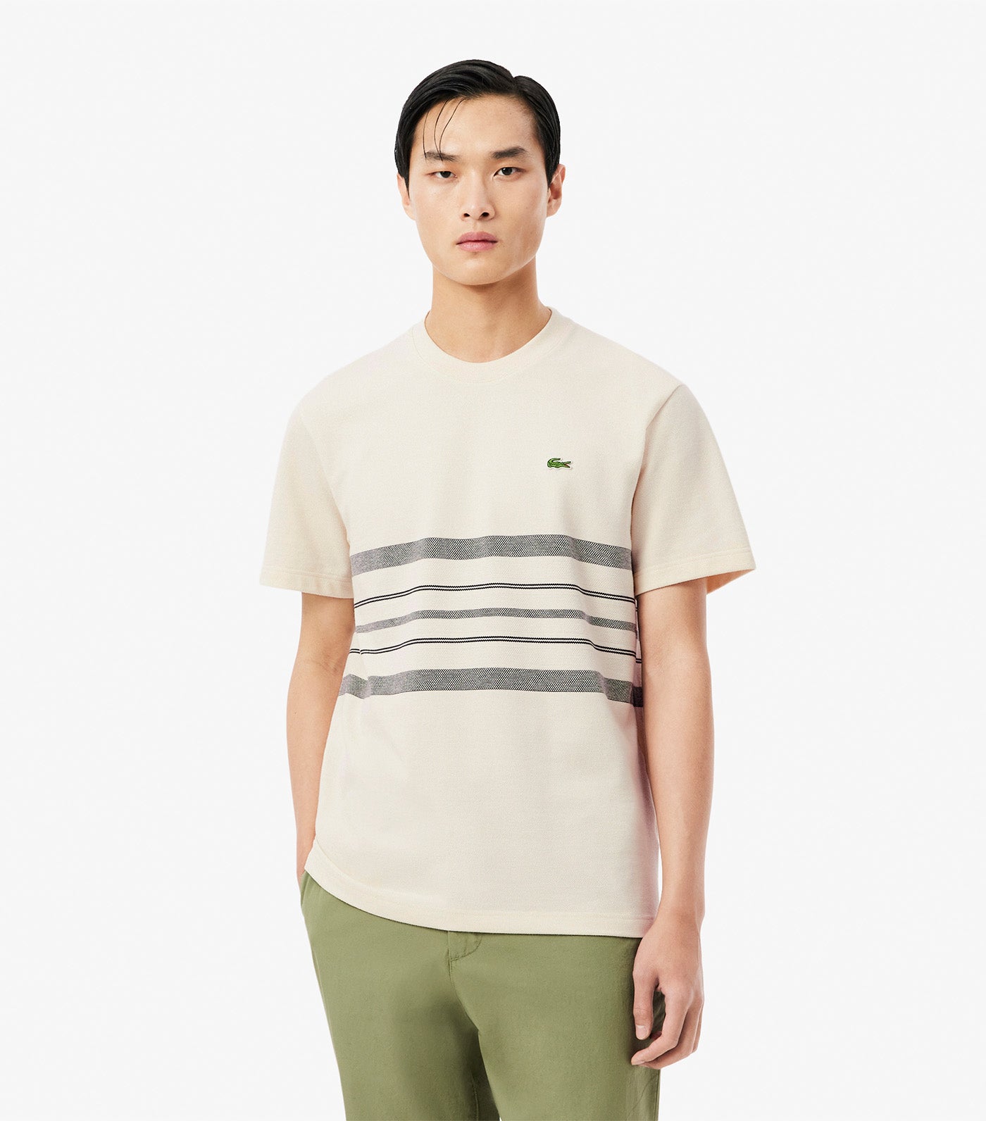 French Made Striped Piqué T-Shirt Lapland