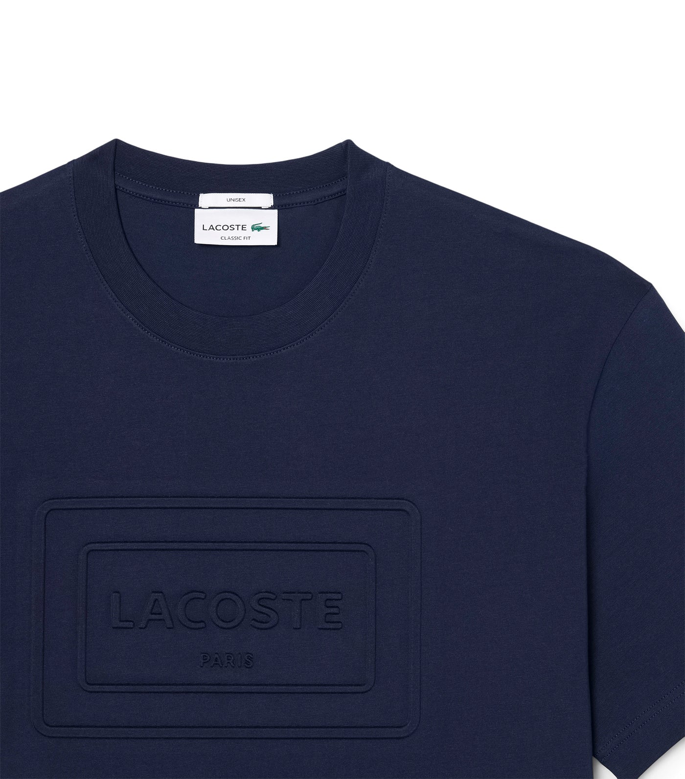 Lacoste Embroidered Cotton T-Shirt Navy Blue
