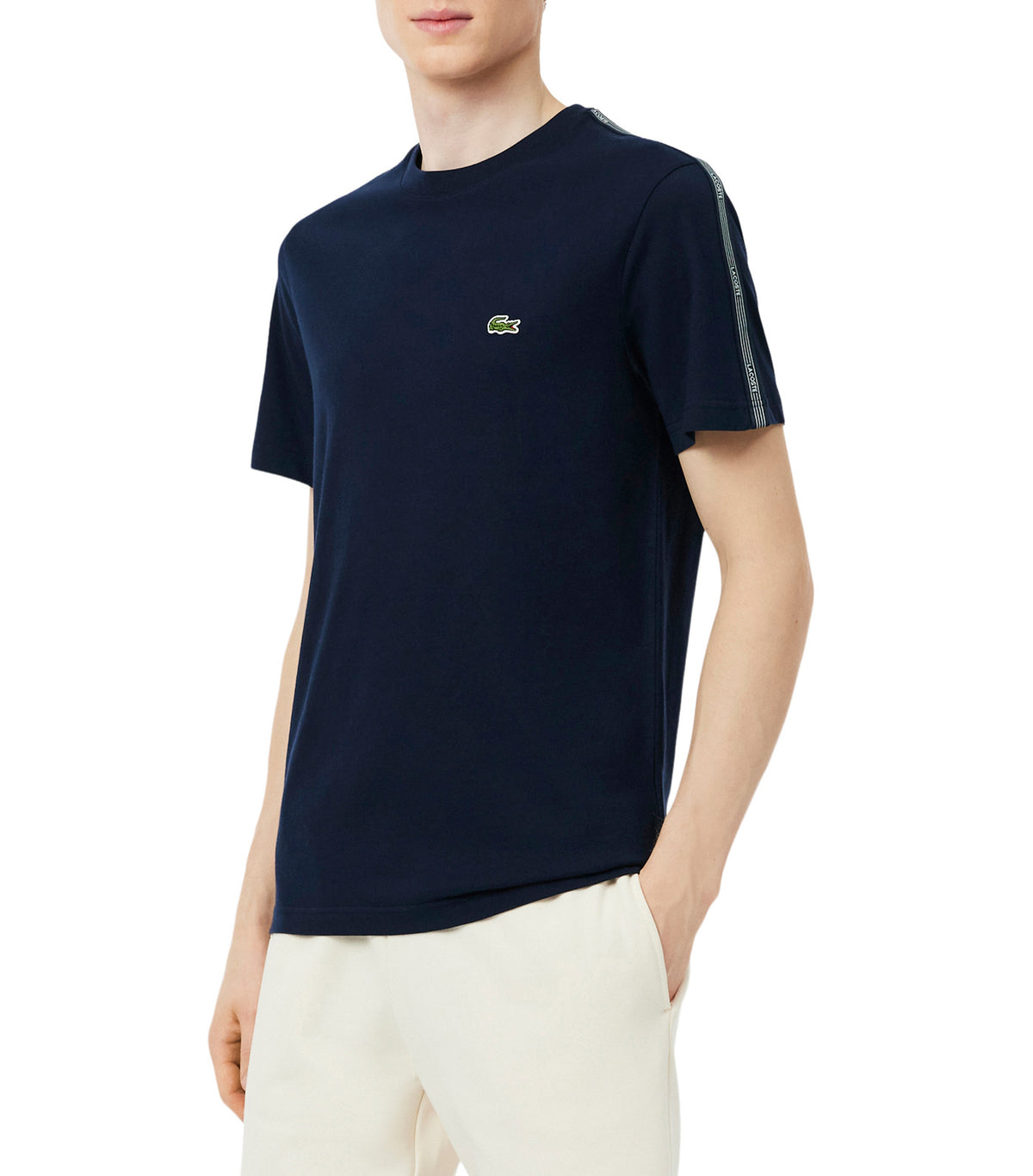 Branded Stripe Band T-Shirt Midnight Blue