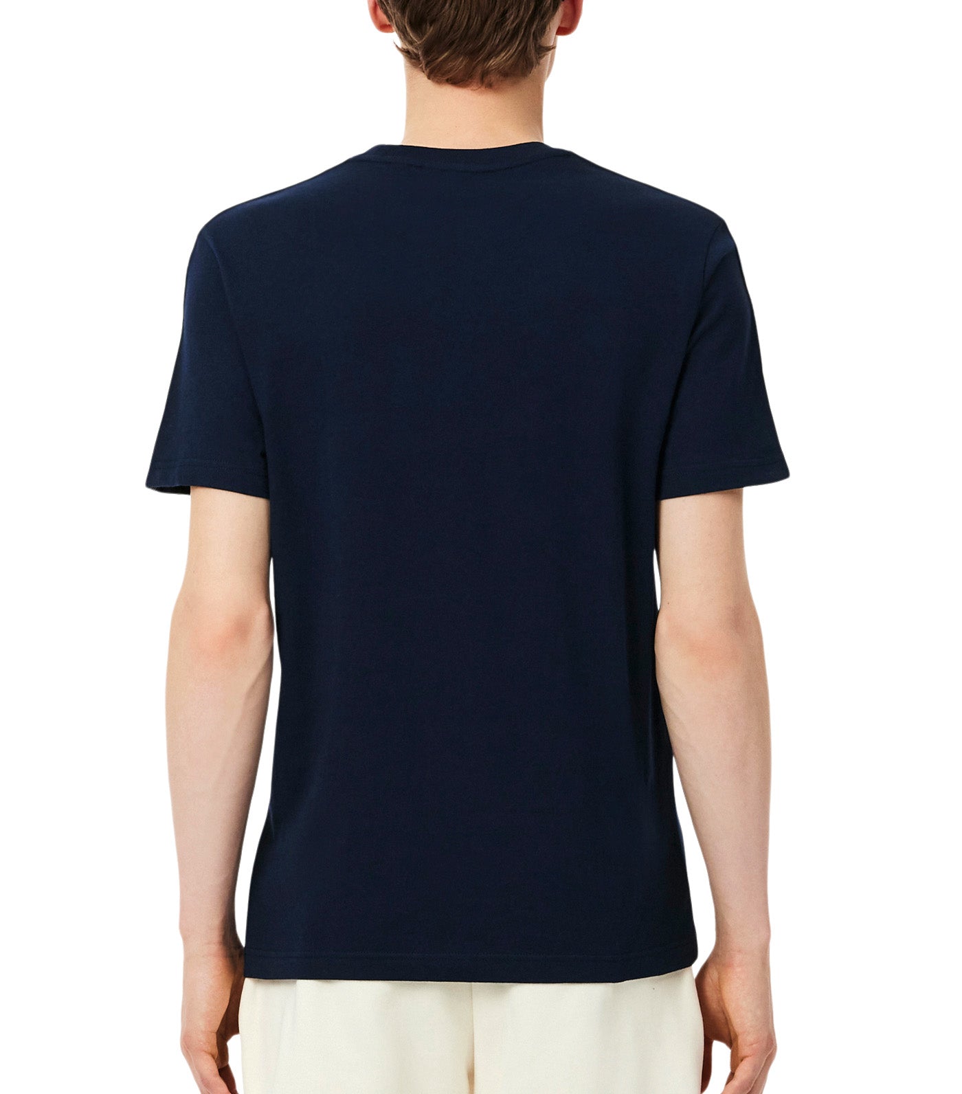 Lacoste Branded Stripe Band T-Shirt Navy Blue