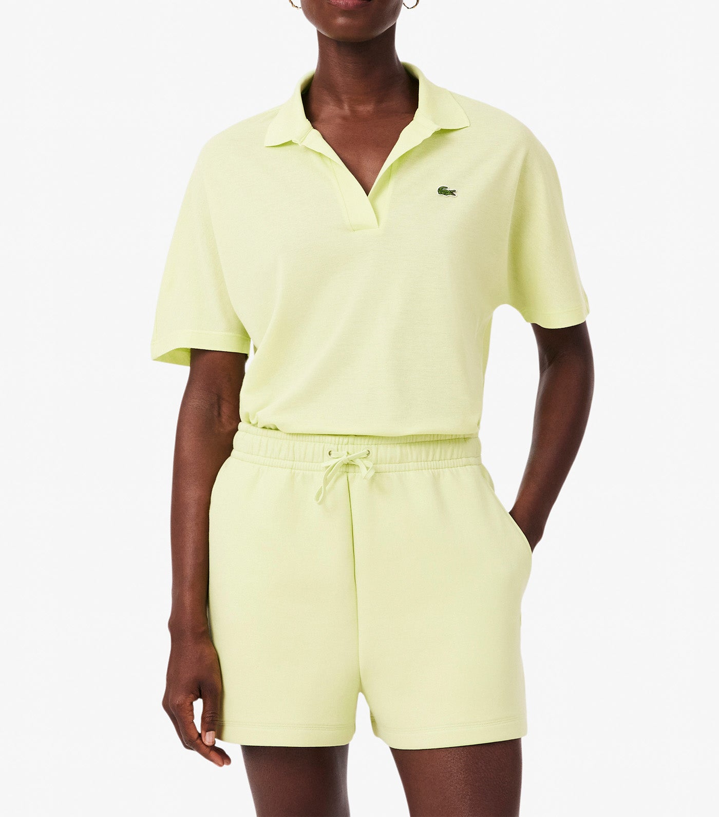 Relaxed Fit Fluid Piqué Polo Shirt Sencha