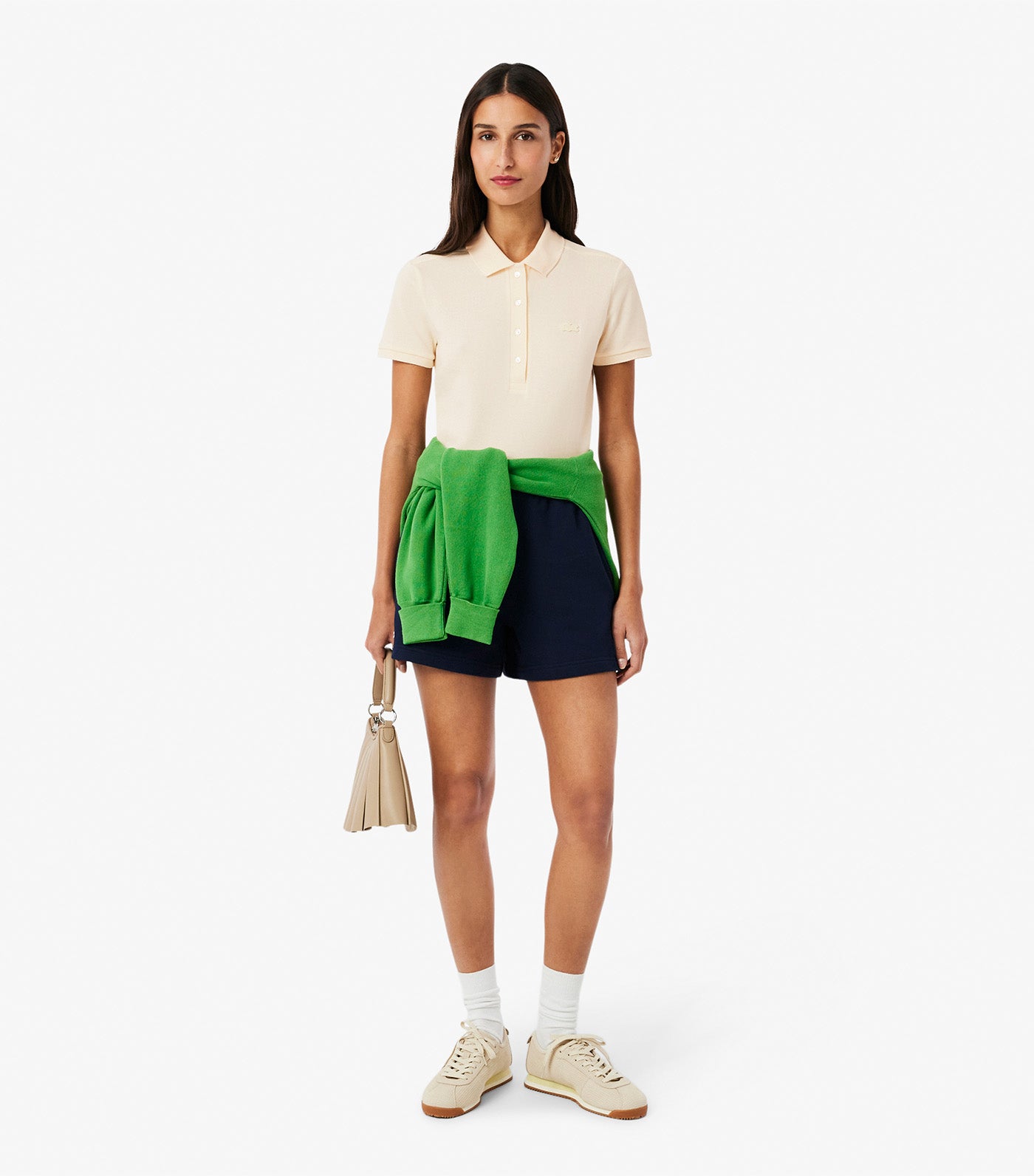 Lacoste L.12.D Slim Fit Stretch Mini Pique Polo Shirt Powder