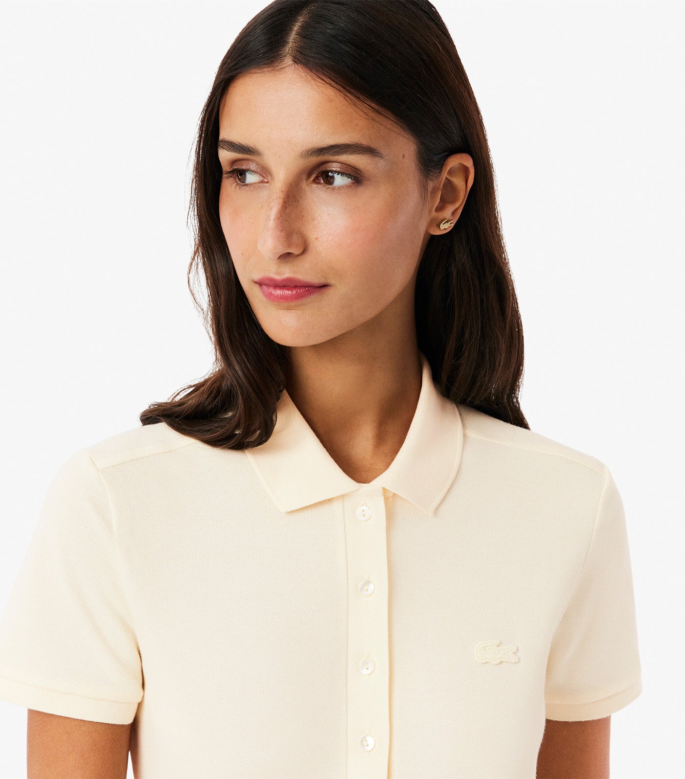 Lacoste L.12.D Slim Fit Stretch Mini Pique Polo Shirt Powder