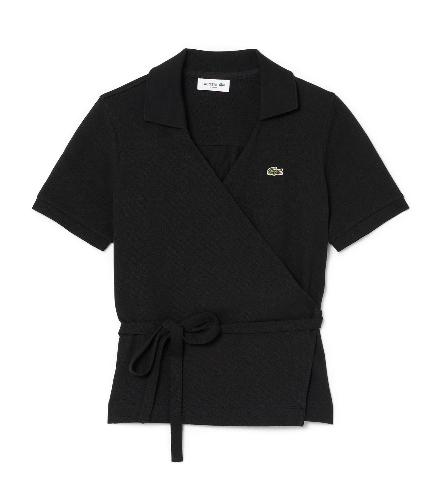 Stretch Mini Piqué Wrap Polo Shirt