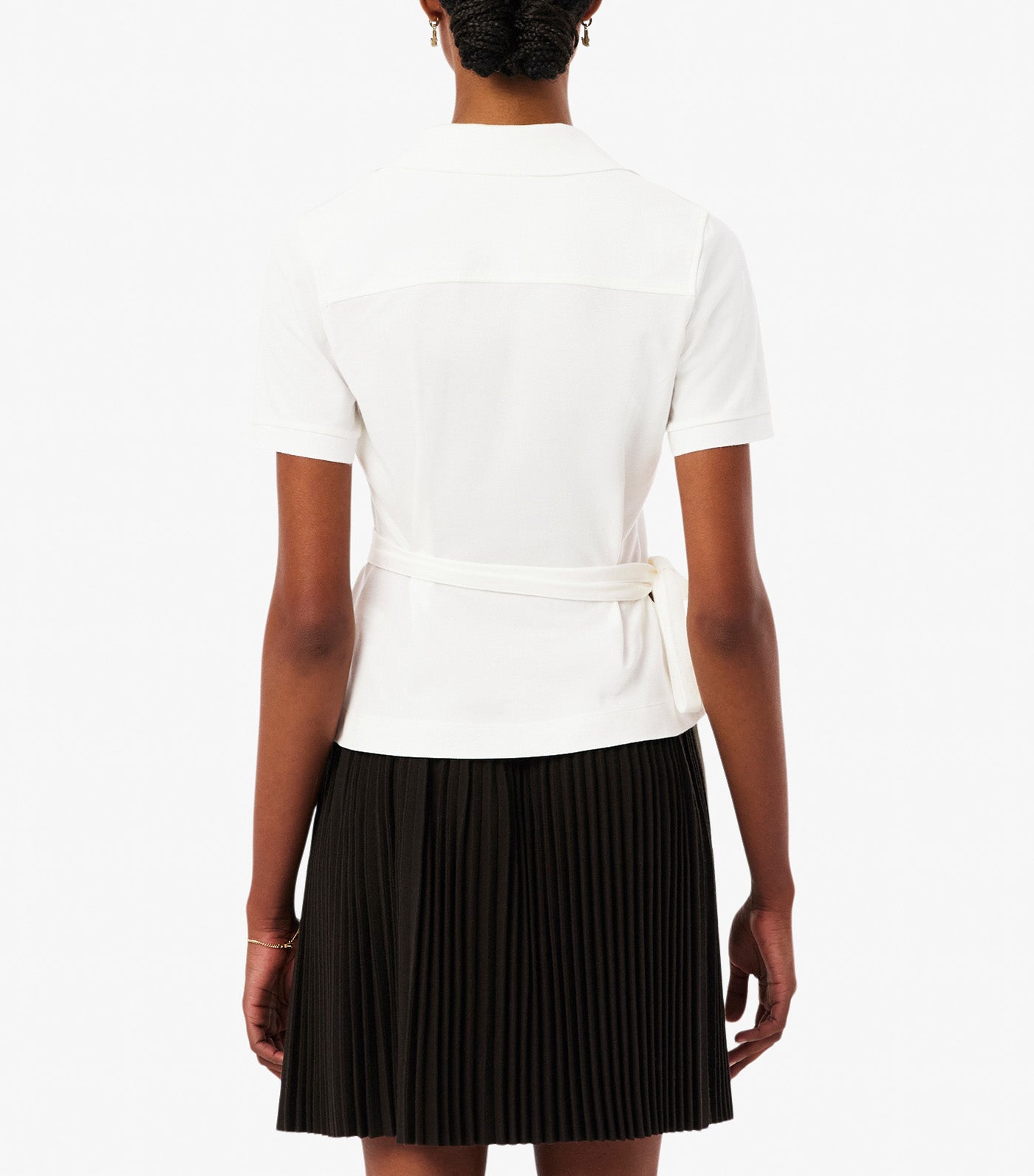Stretch Mini Piqué Wrap Polo Shirt