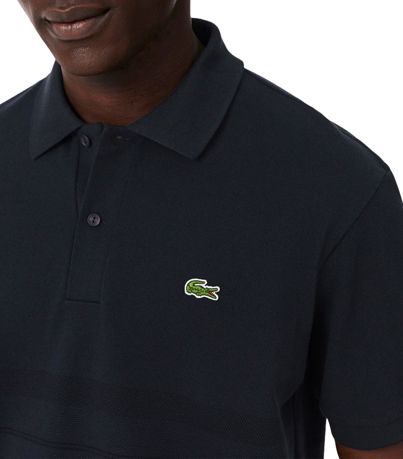 French Made Classic Fit Striped Polo Blackbird