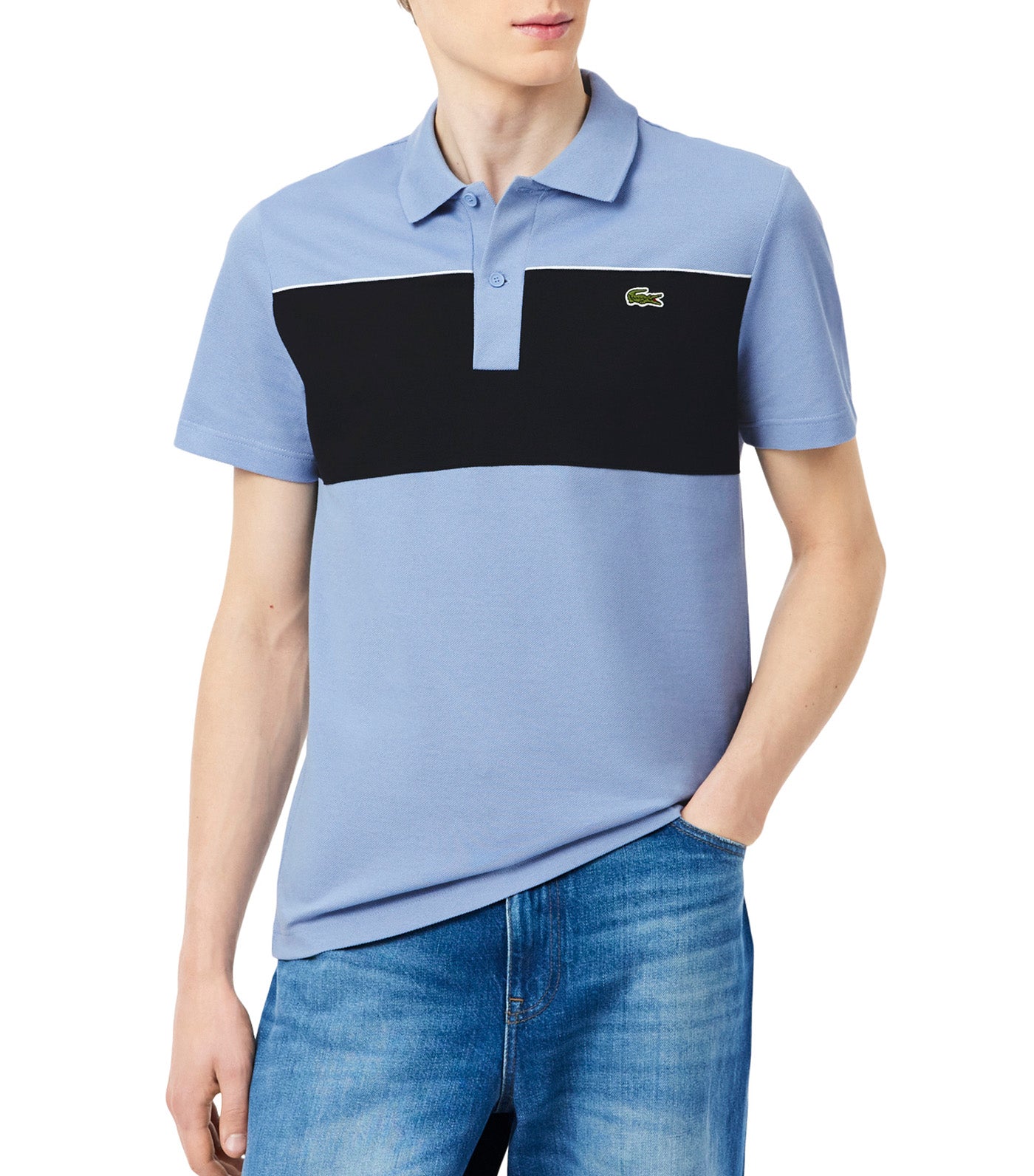 Regular Fit Color-Block Piqué Polo Shirt