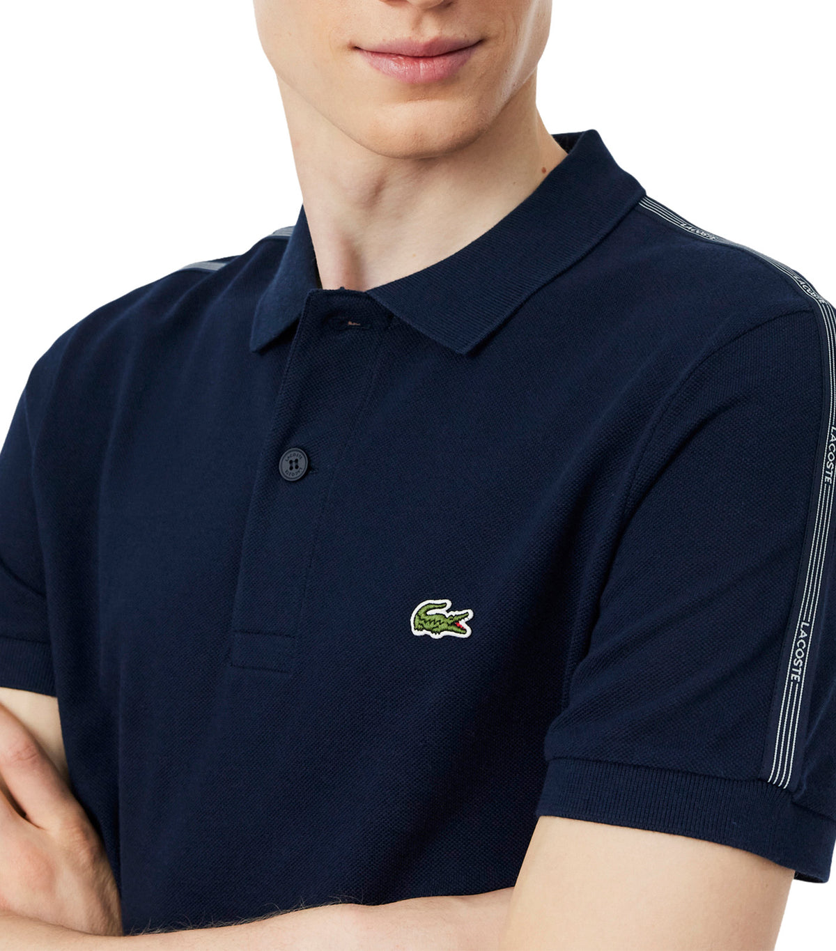 Regular Fit Logo Stripe Polo Shirt Midnight Blue