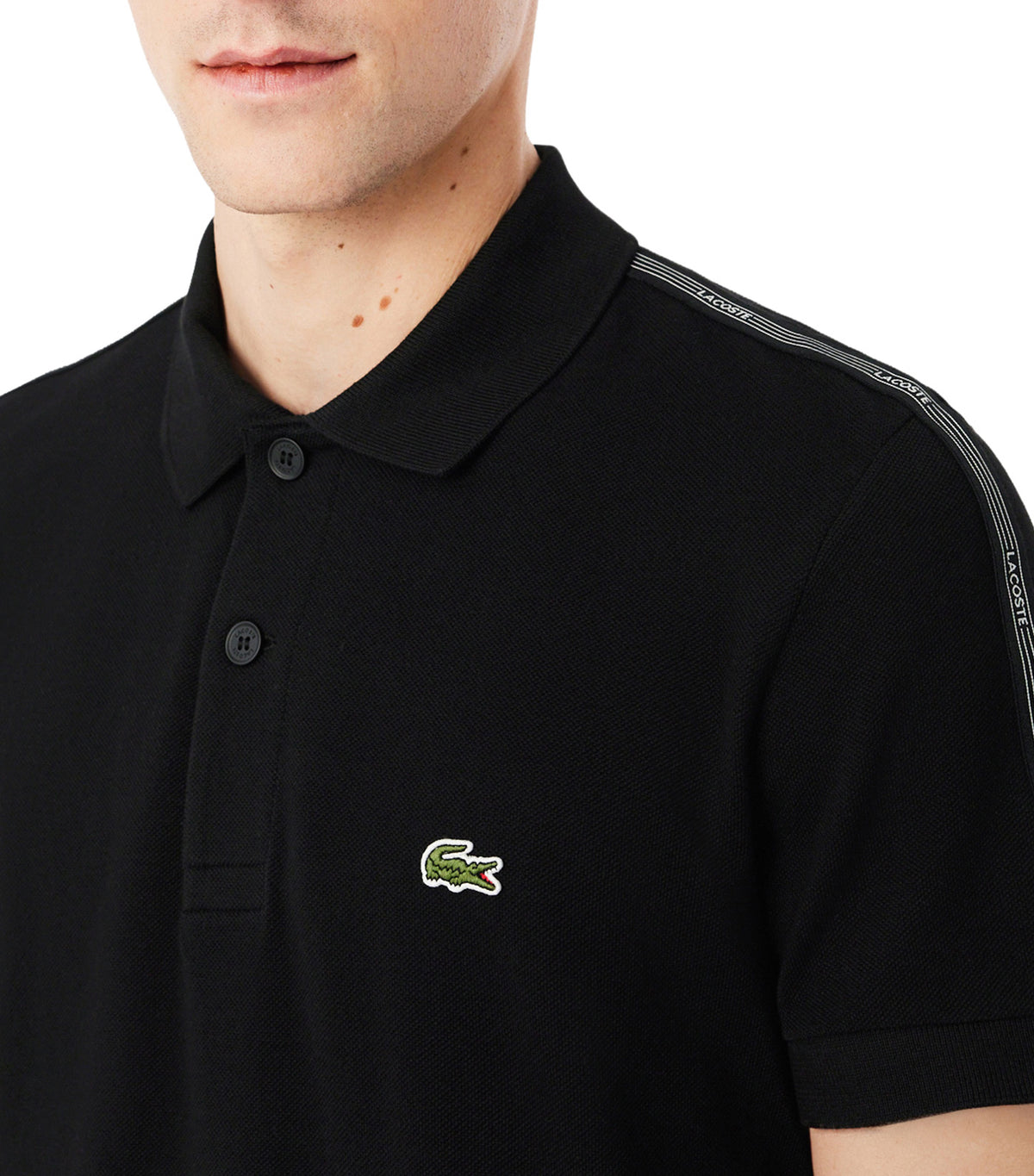 Regular Fit Logo Stripe Polo Shirt Black
