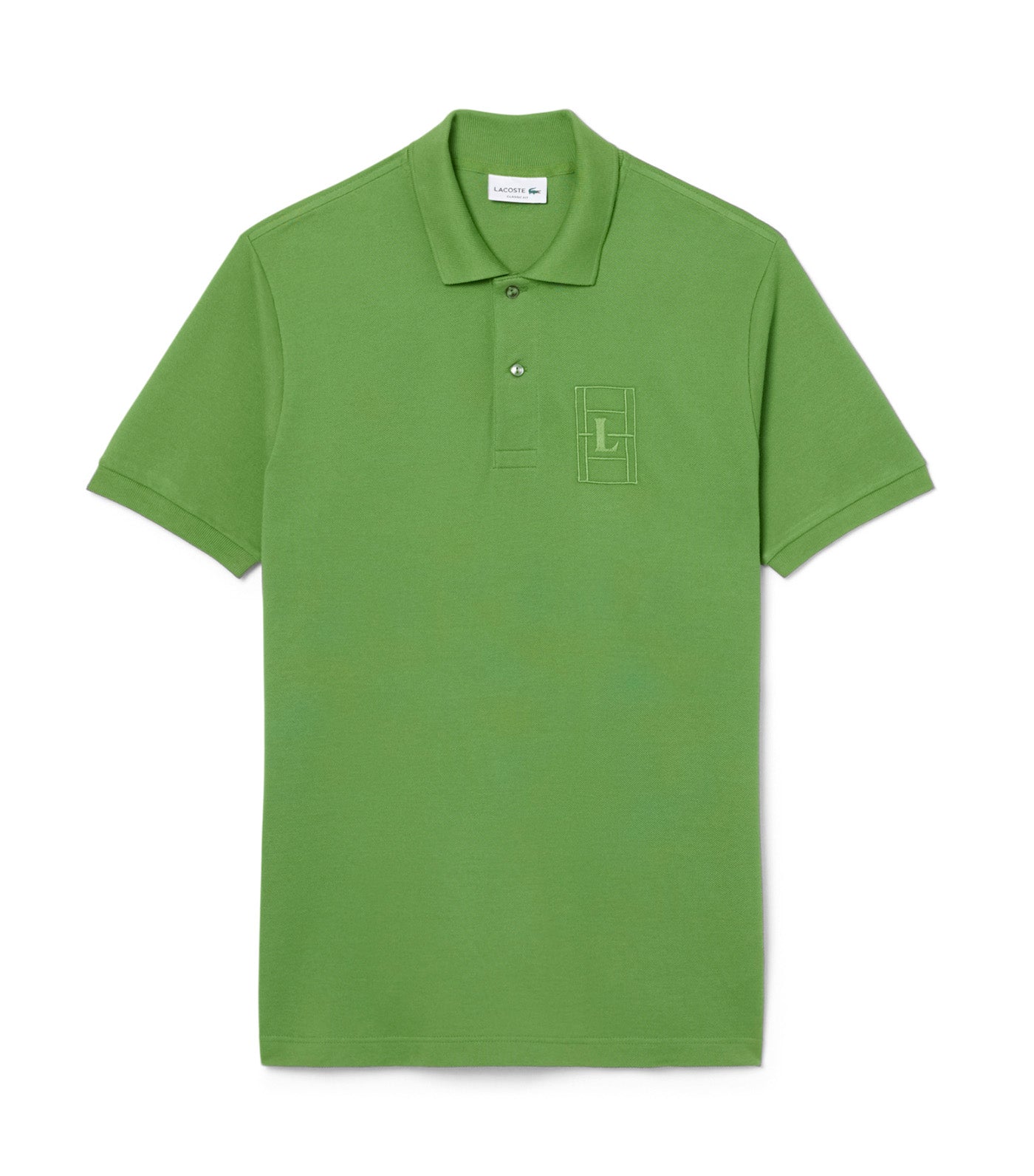 Lacoste Classic Fit Embroidery Detail Petit Piqué Polo Shirt Lamb's Lettuce