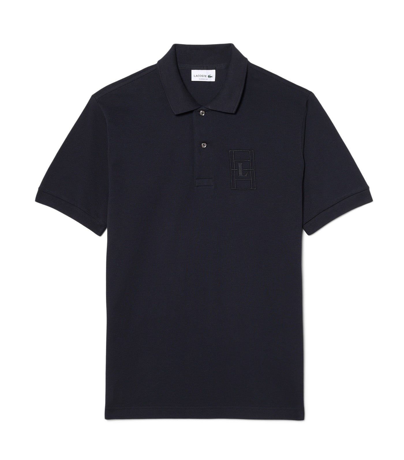 Lacoste Classic Fit Embroidery Detail Petit Piqué Polo Shirt Blackbird