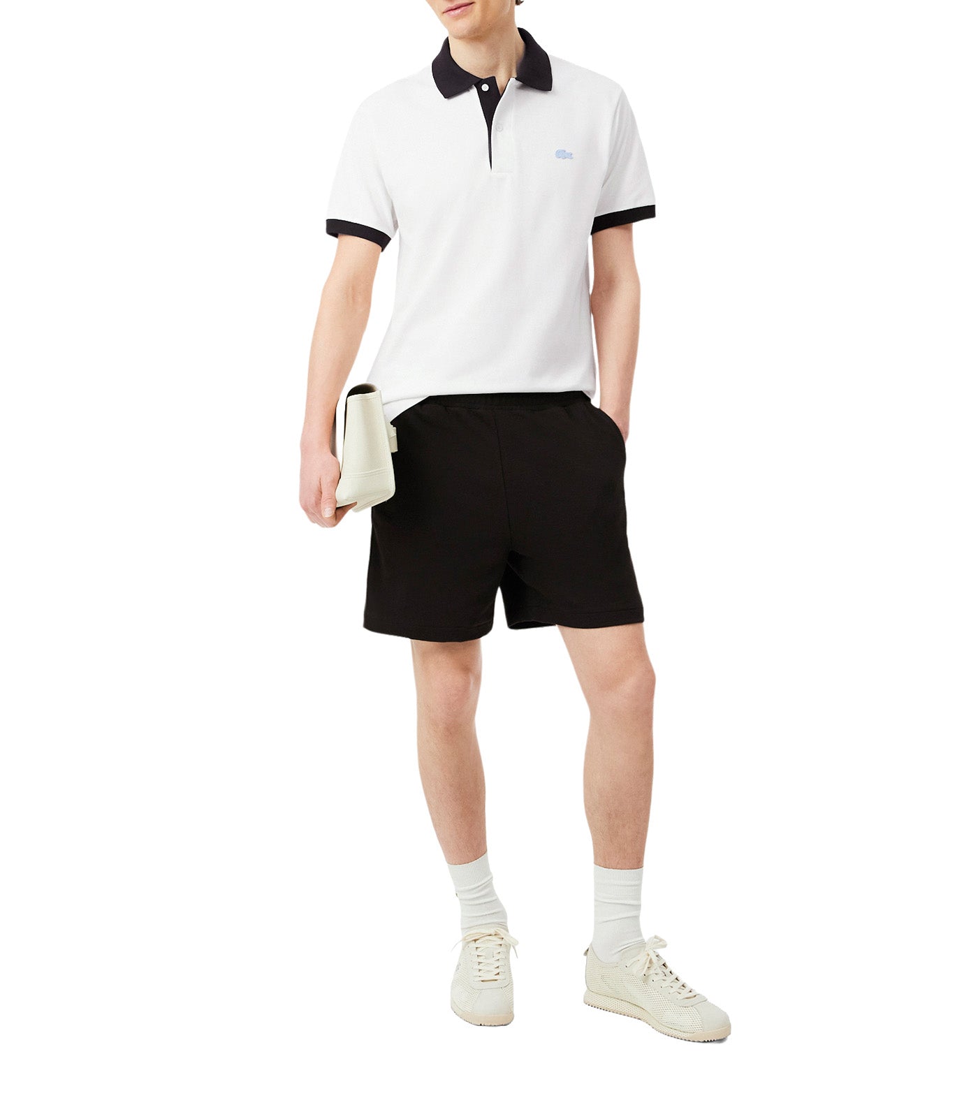 Classic Fit Contrast Rib Polo Shirt Flour/Buffalo