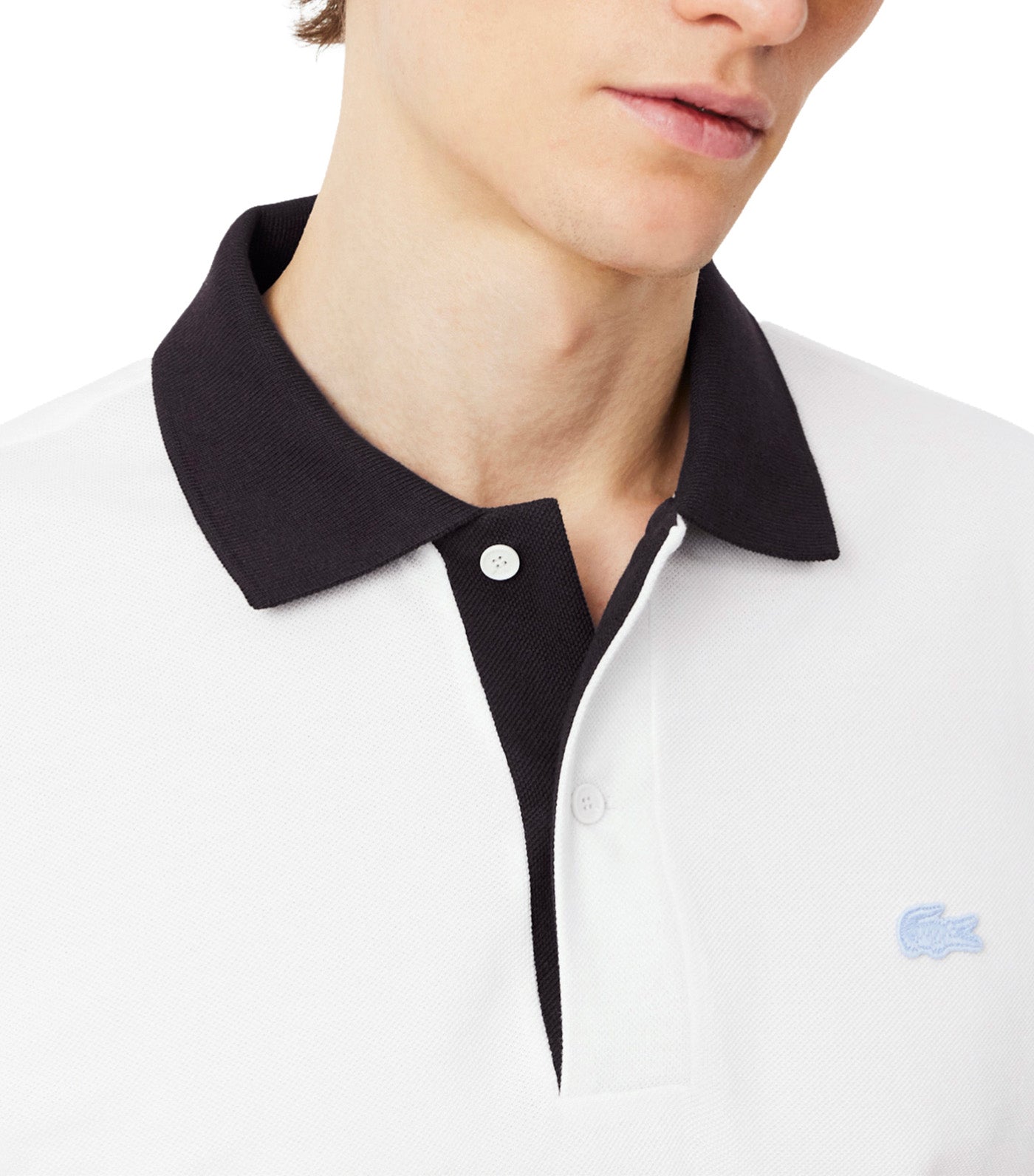 Classic Fit Contrast Rib Polo Shirt Flour/Buffalo