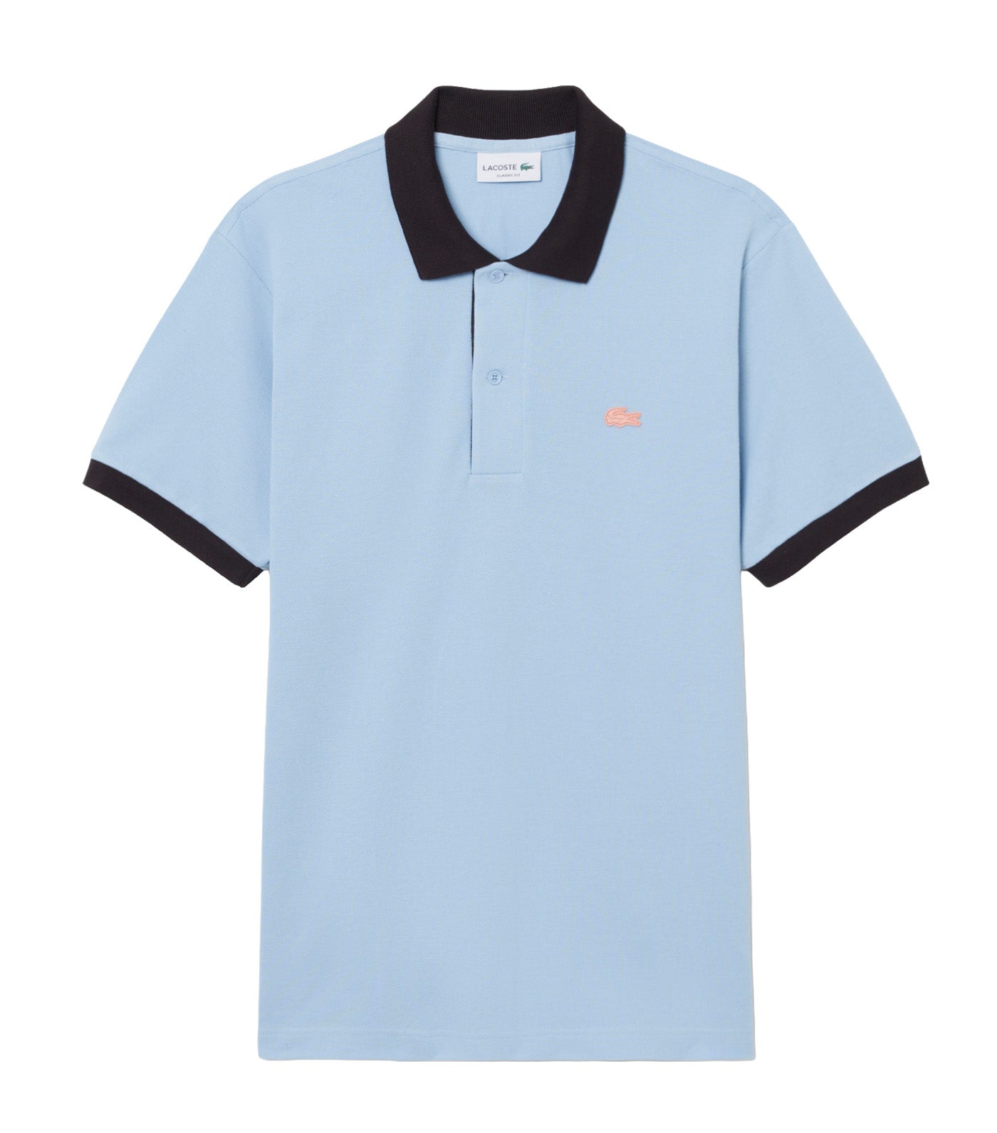 Classic Fit Contrast Rib Polo Shirt Chambray/Buffalo