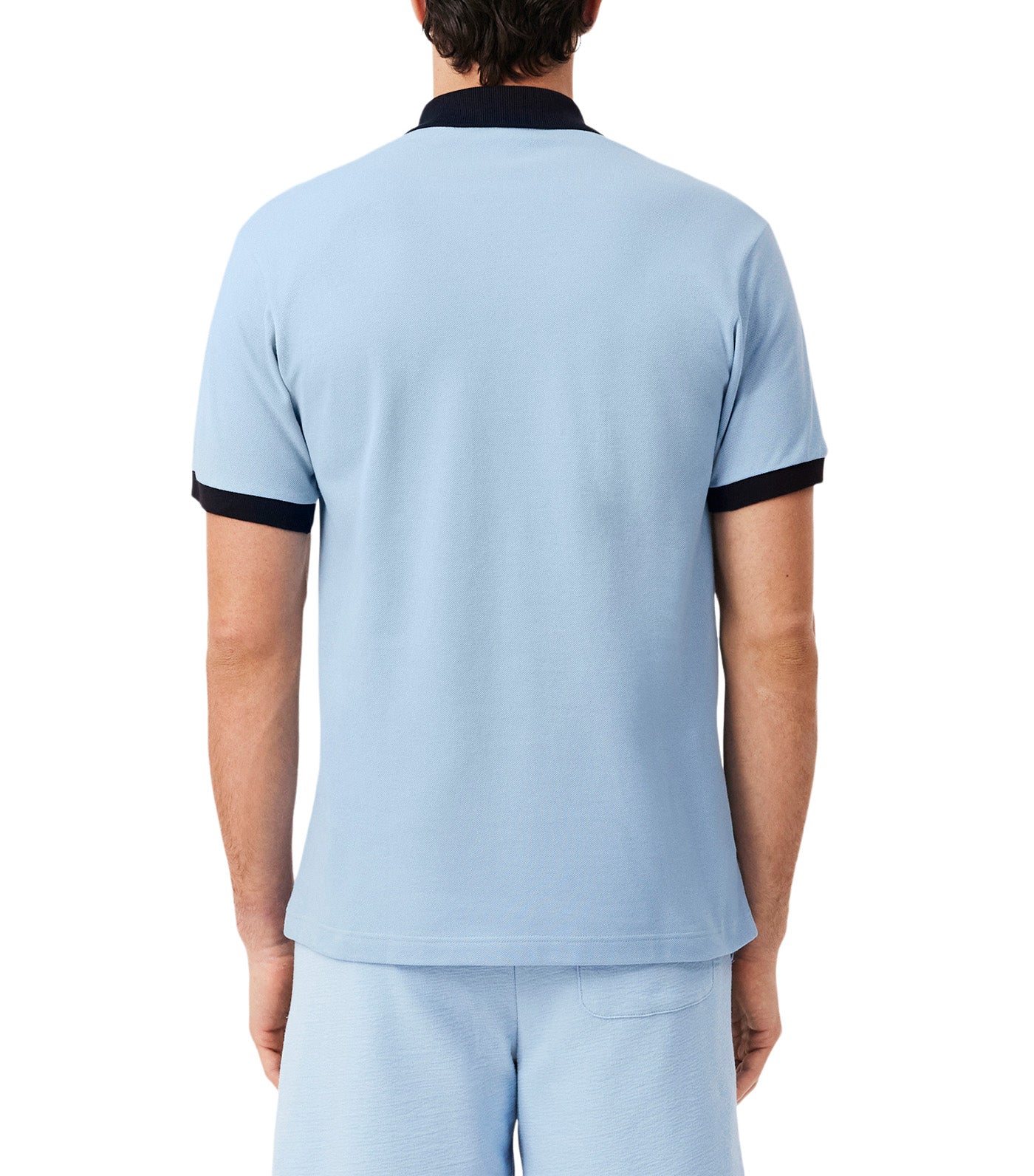 Classic Fit Contrast Rib Polo Shirt Chambray/Buffalo