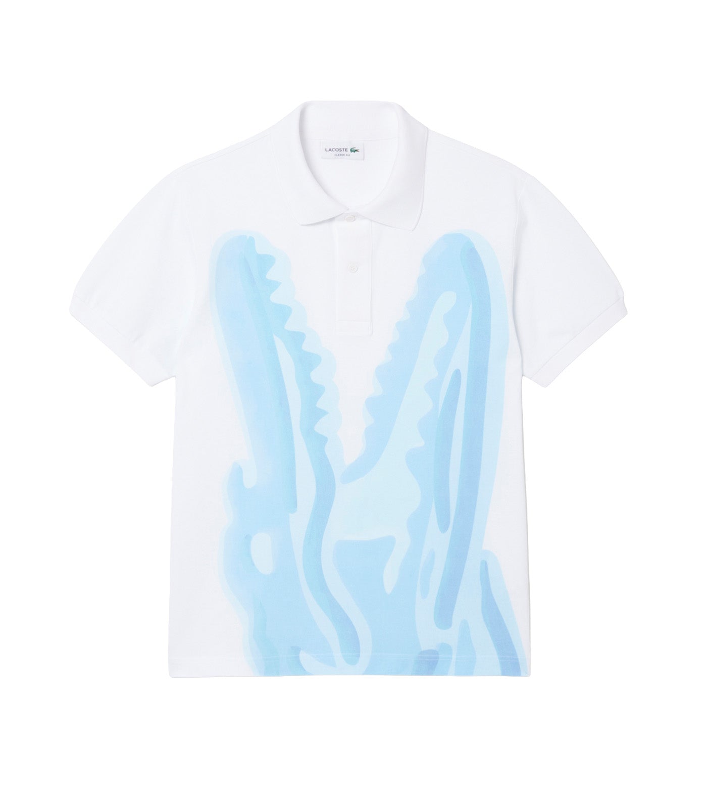 Classic Fit Printed Piqué Polo Shirt White