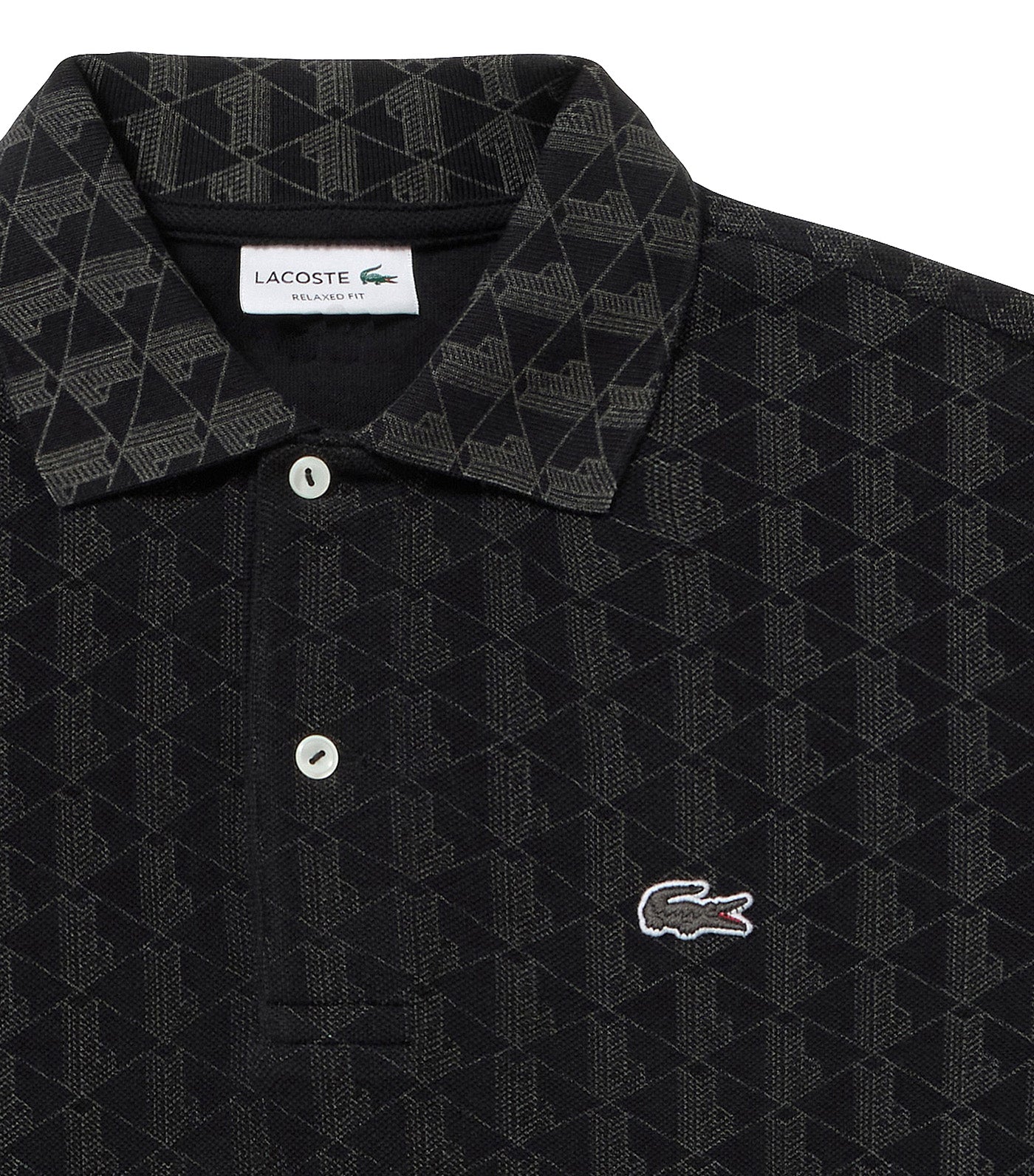 Monogram Print Piqué Polo Shirt