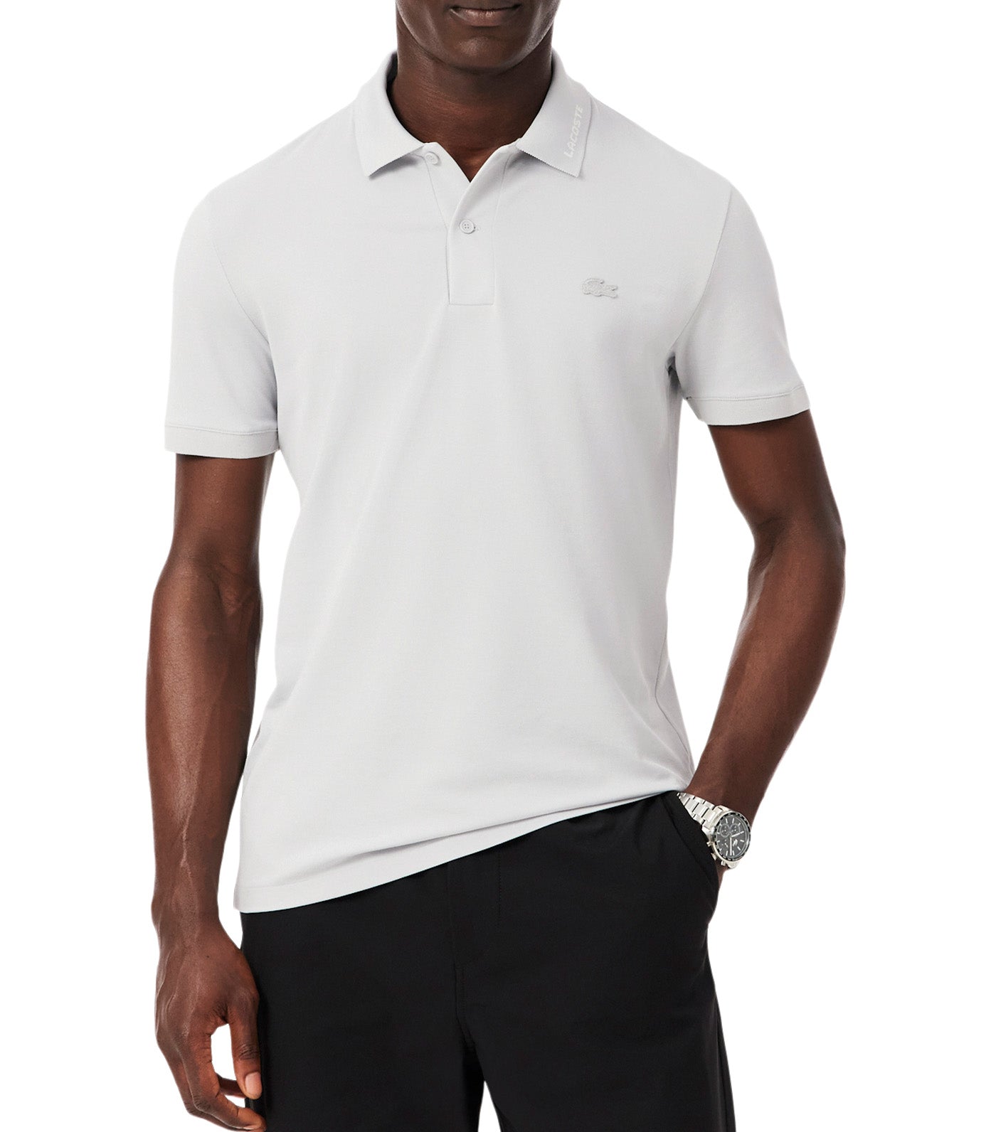 Slim Fit Jacquard Branded Piqué Polo Shirt