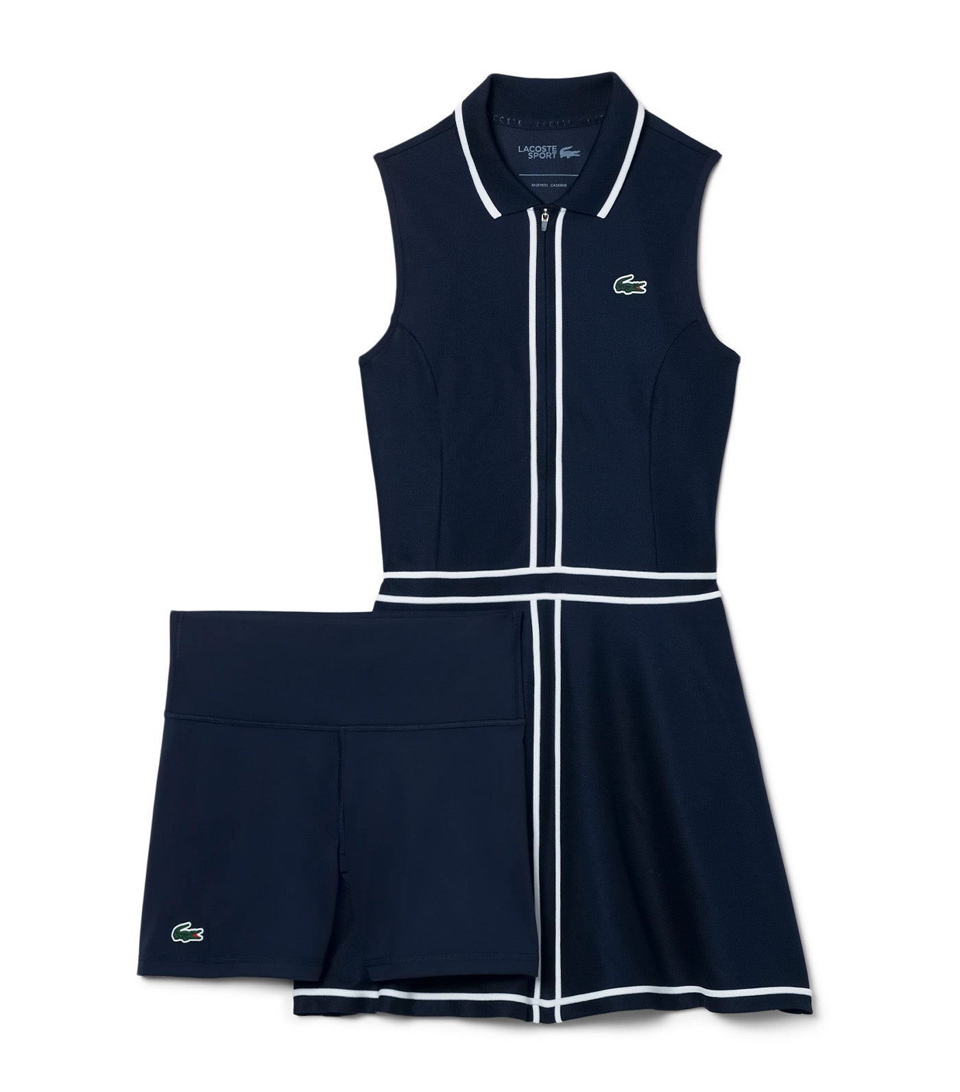 Ultra Dry Heritage Trim Golf Dress Navy Blue/White-Navy Blue