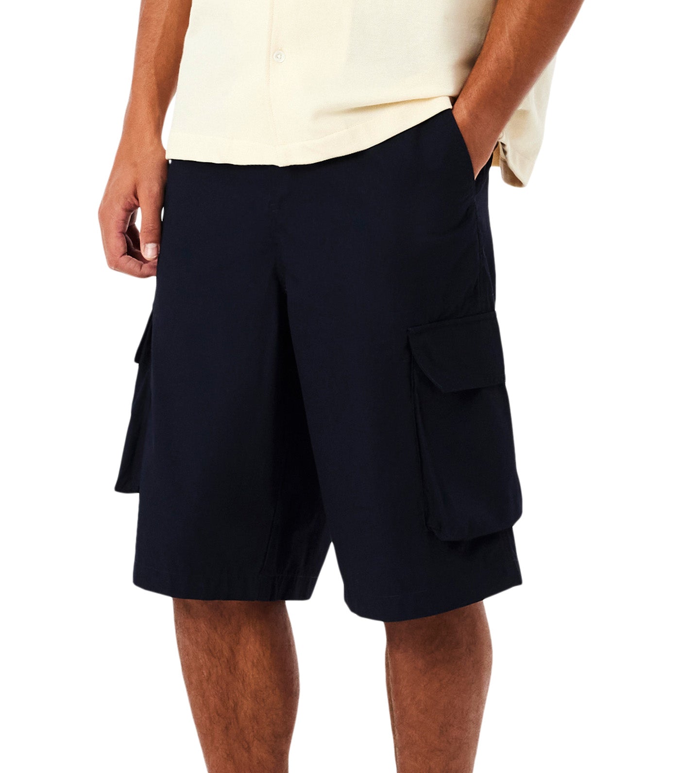 Lacoste Straight Fit Cotton Twill Cargo Bermuda Shorts Abysm