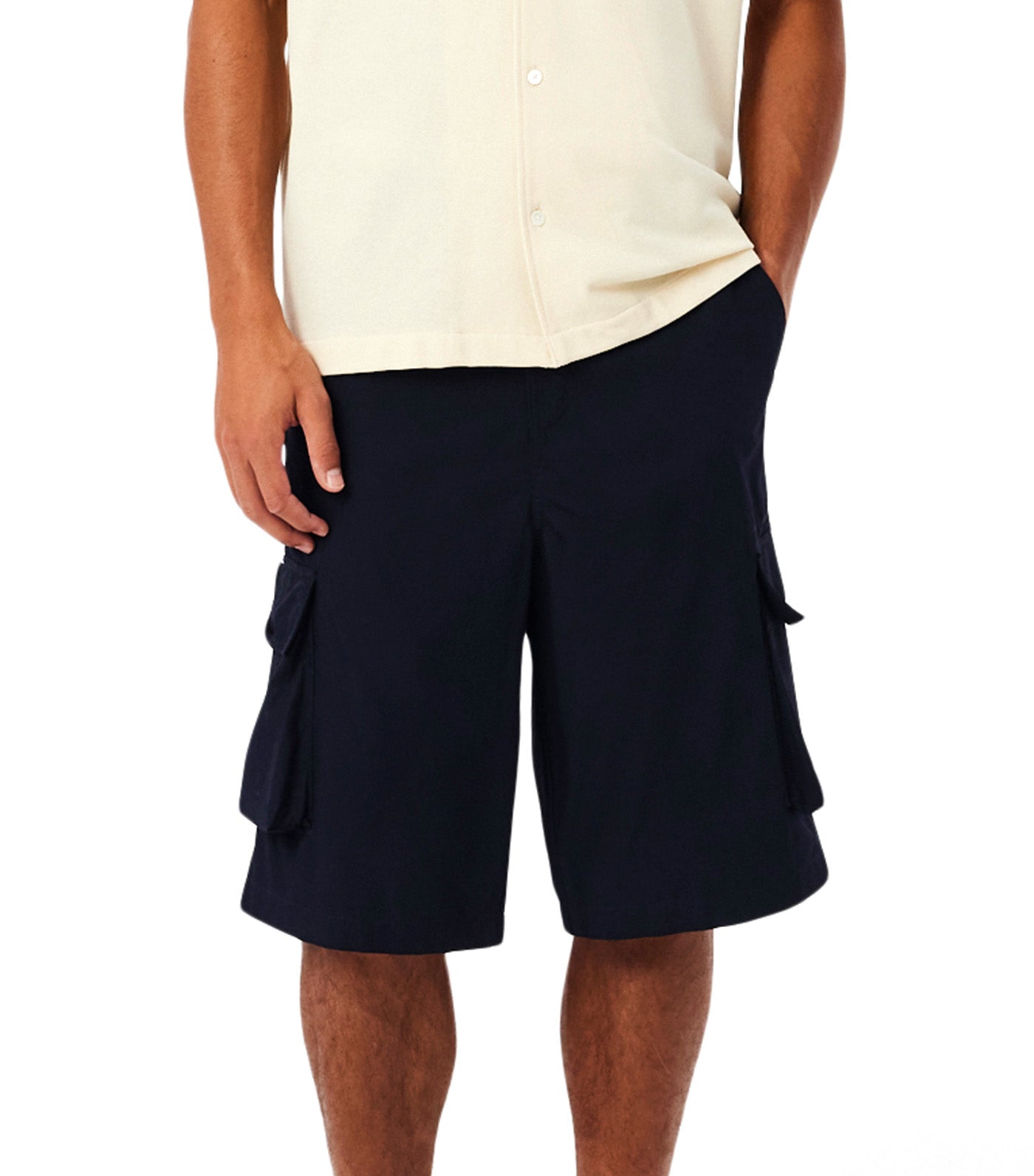 Lacoste Straight Fit Cotton Twill Cargo Bermuda Shorts Abysm