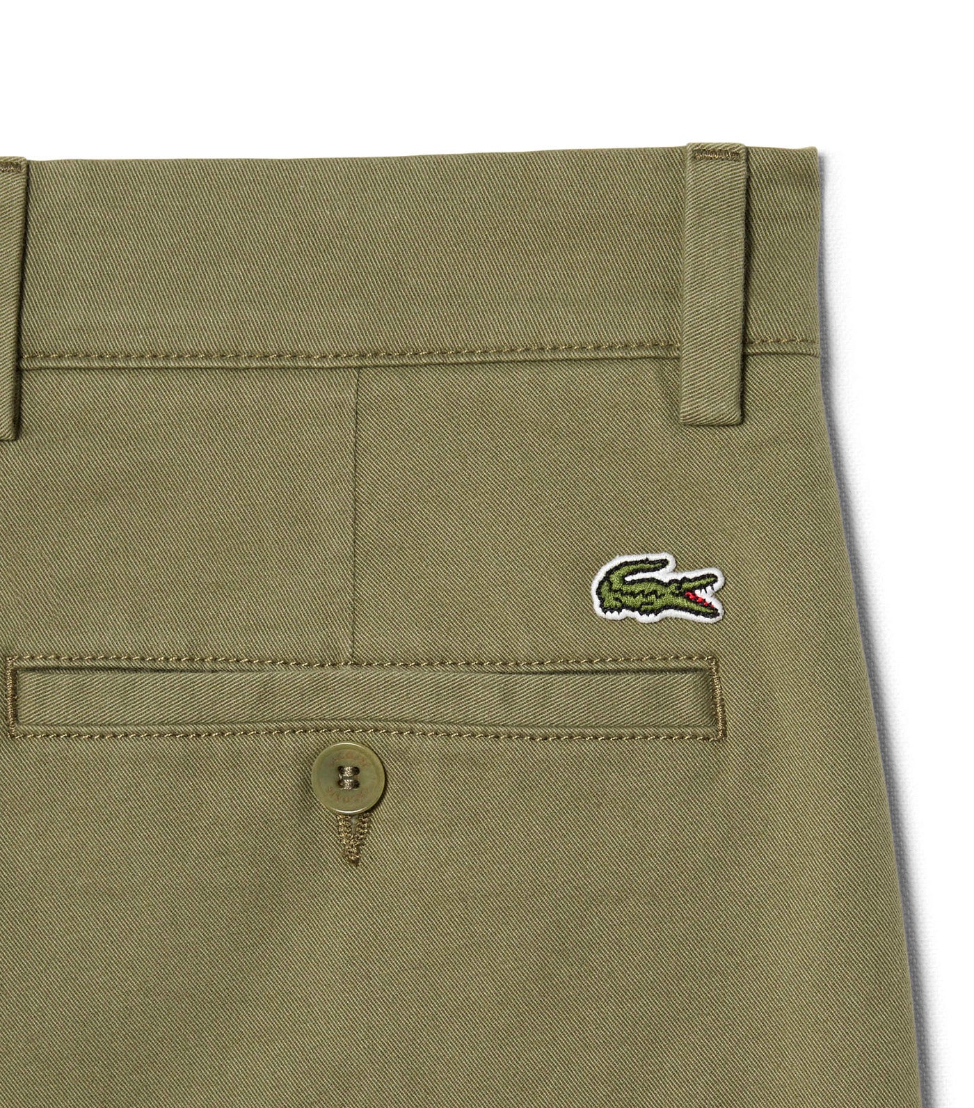 Lacoste Regular Fit Stretch Cotton Chino Bermuda Shorts Khaki