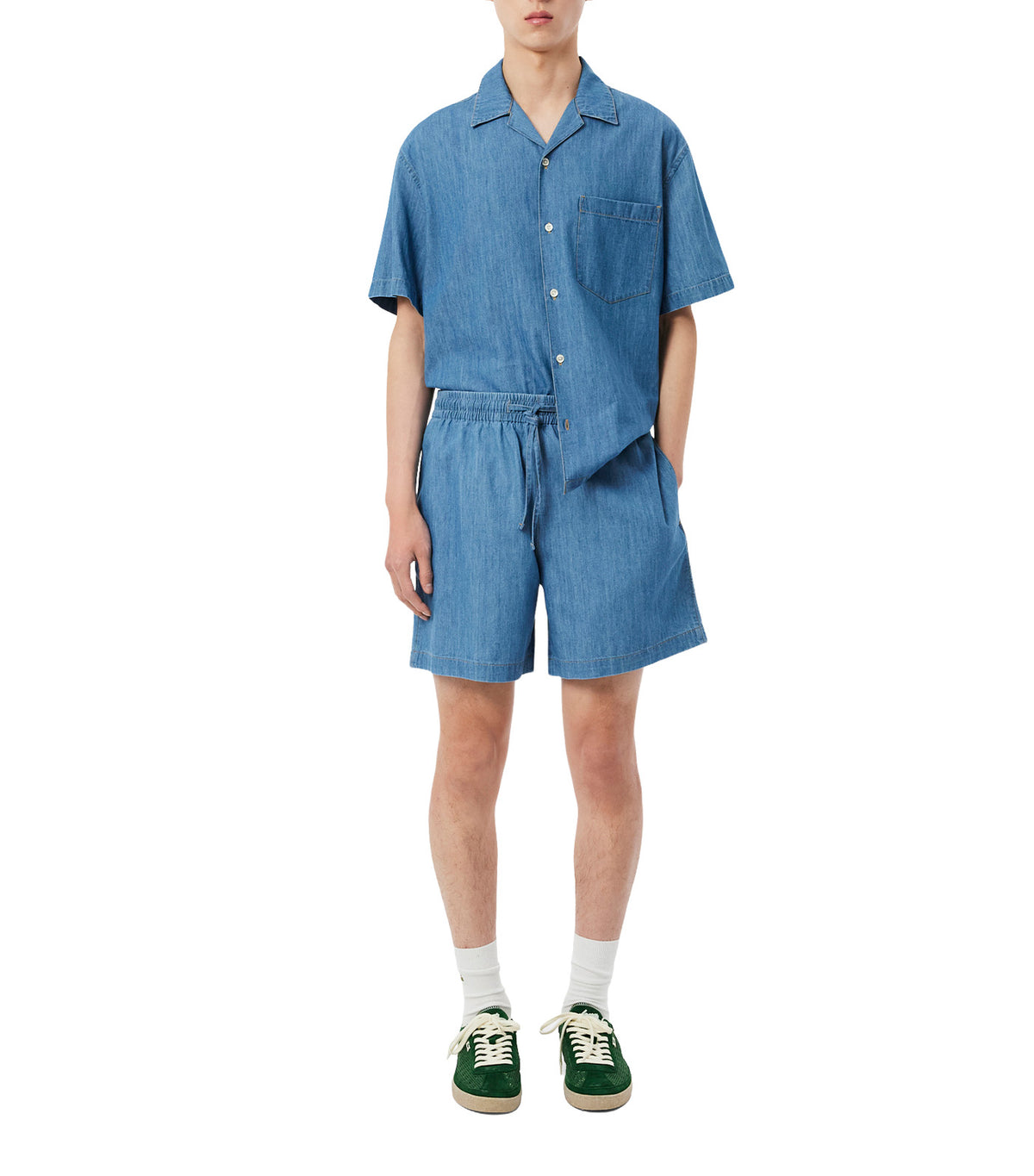 Relaxed Fit Denim Shorts Blue
