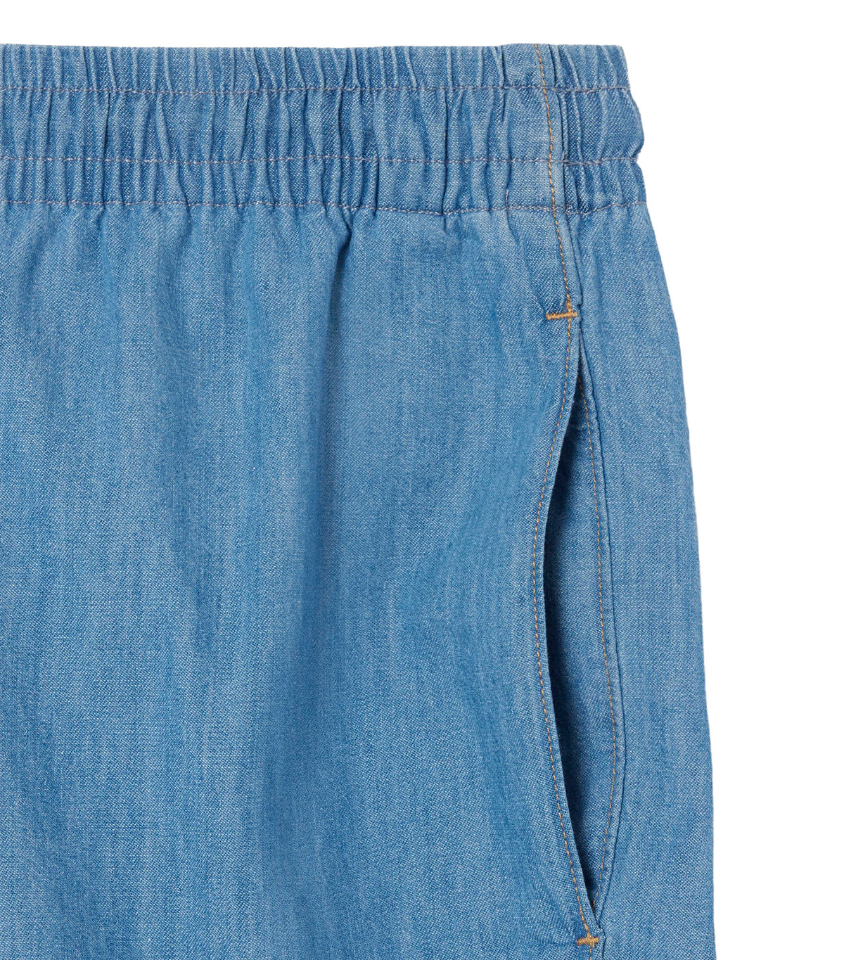 Relaxed Fit Denim Shorts Blue