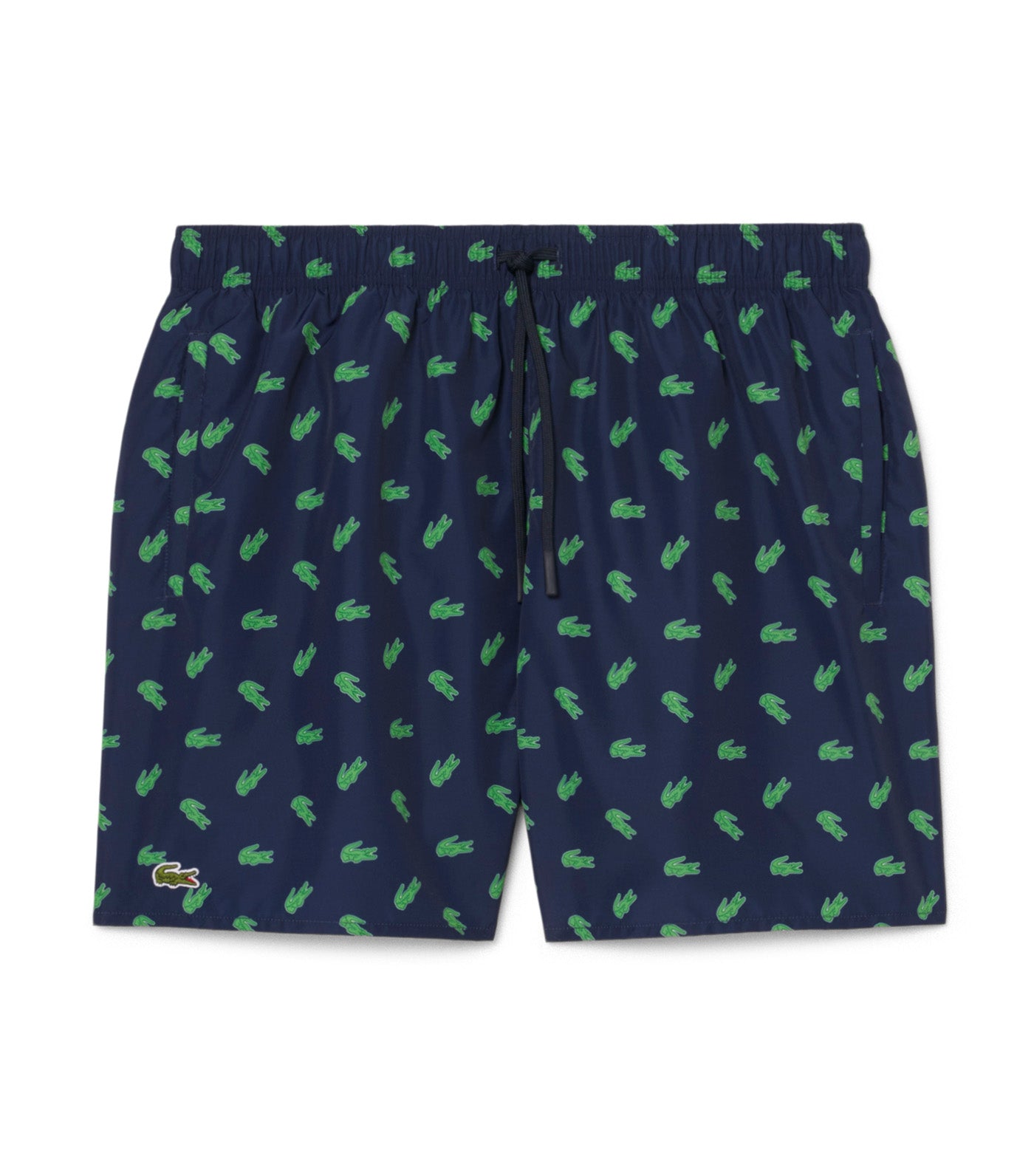 Mid Length Crocodile Print Swim Trunks